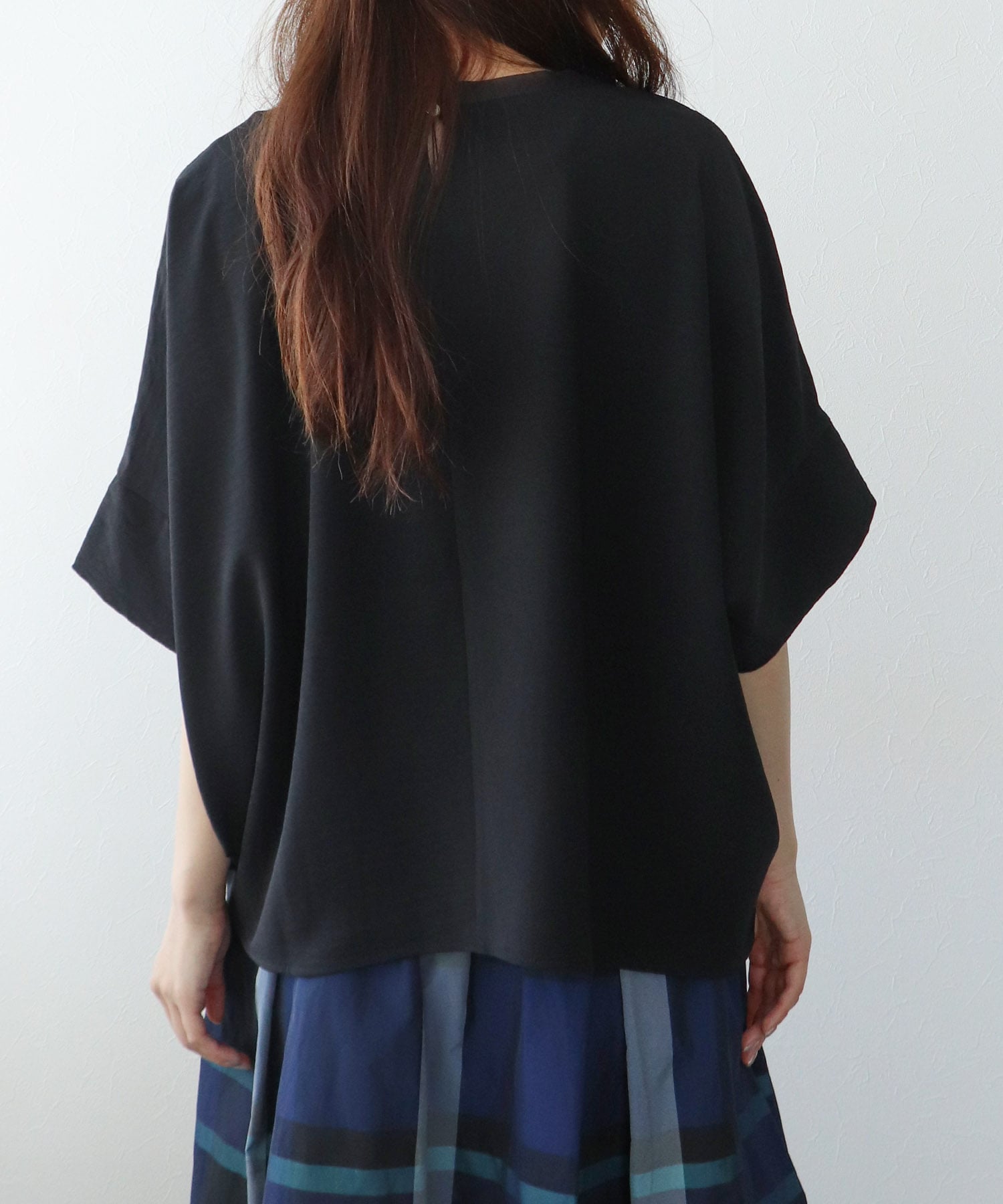 ハイストレッチカルゼワッシャーブラウス