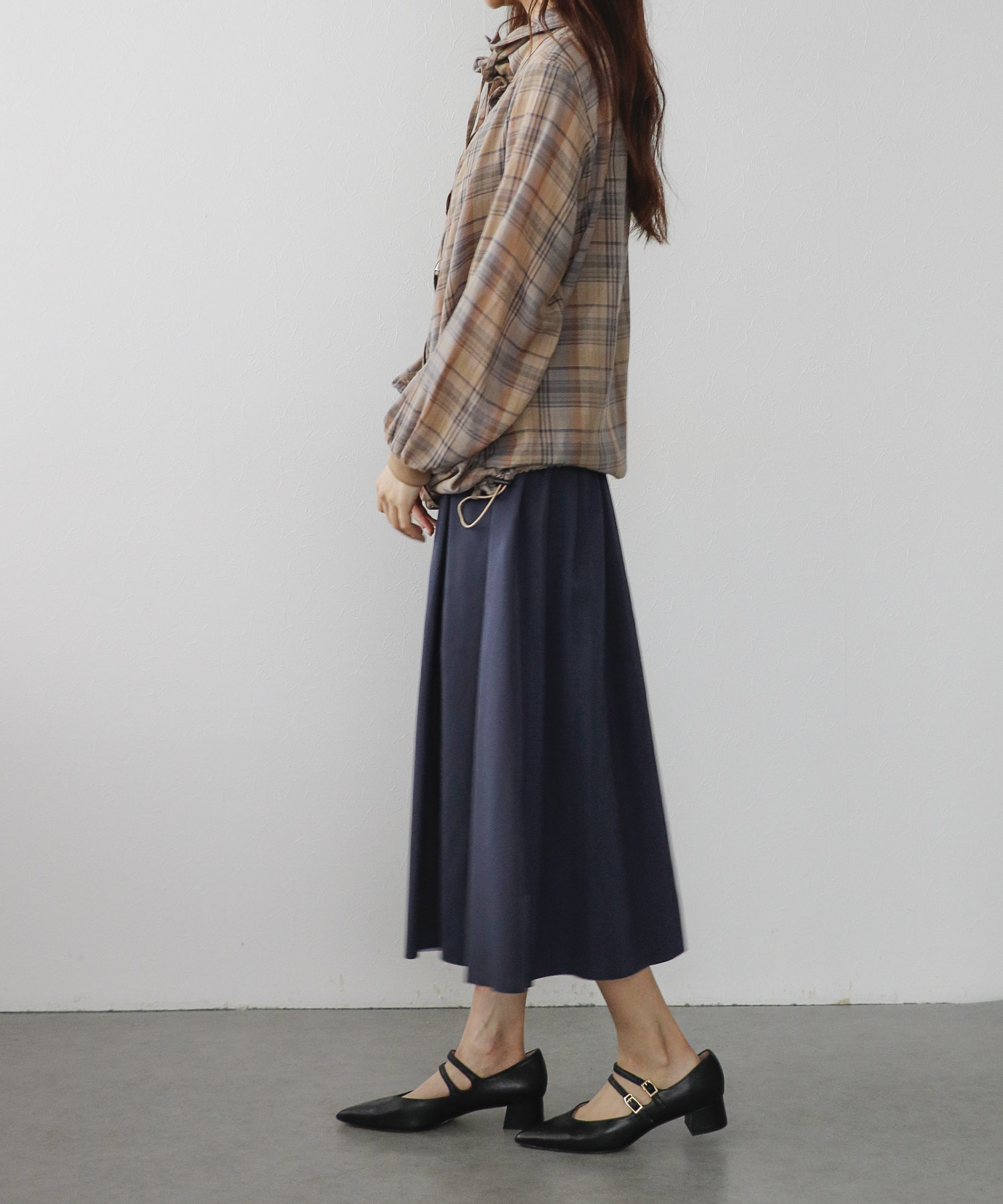 リバーシブルタフタスカート
