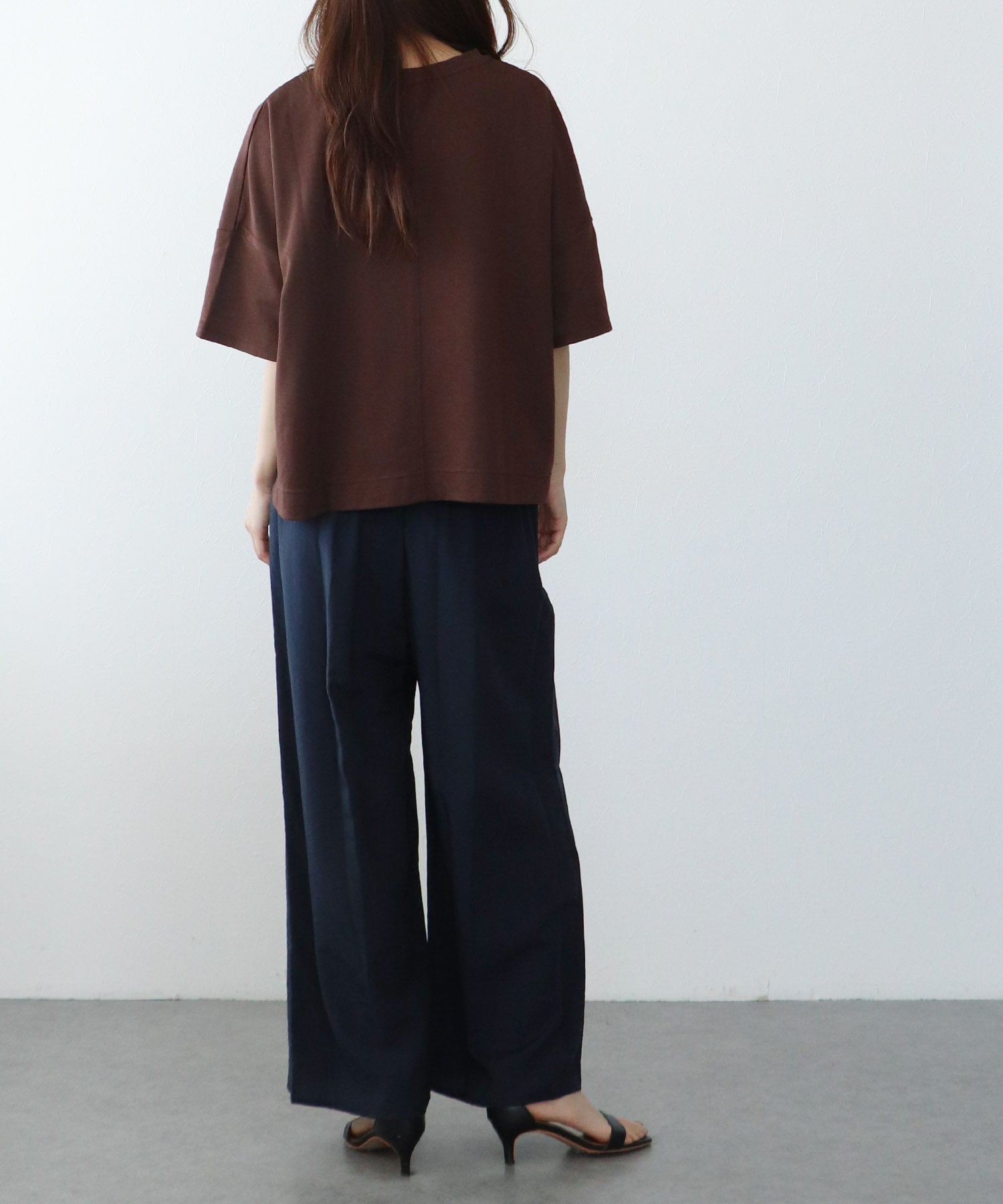 テンセルナイロンワイドパンツ