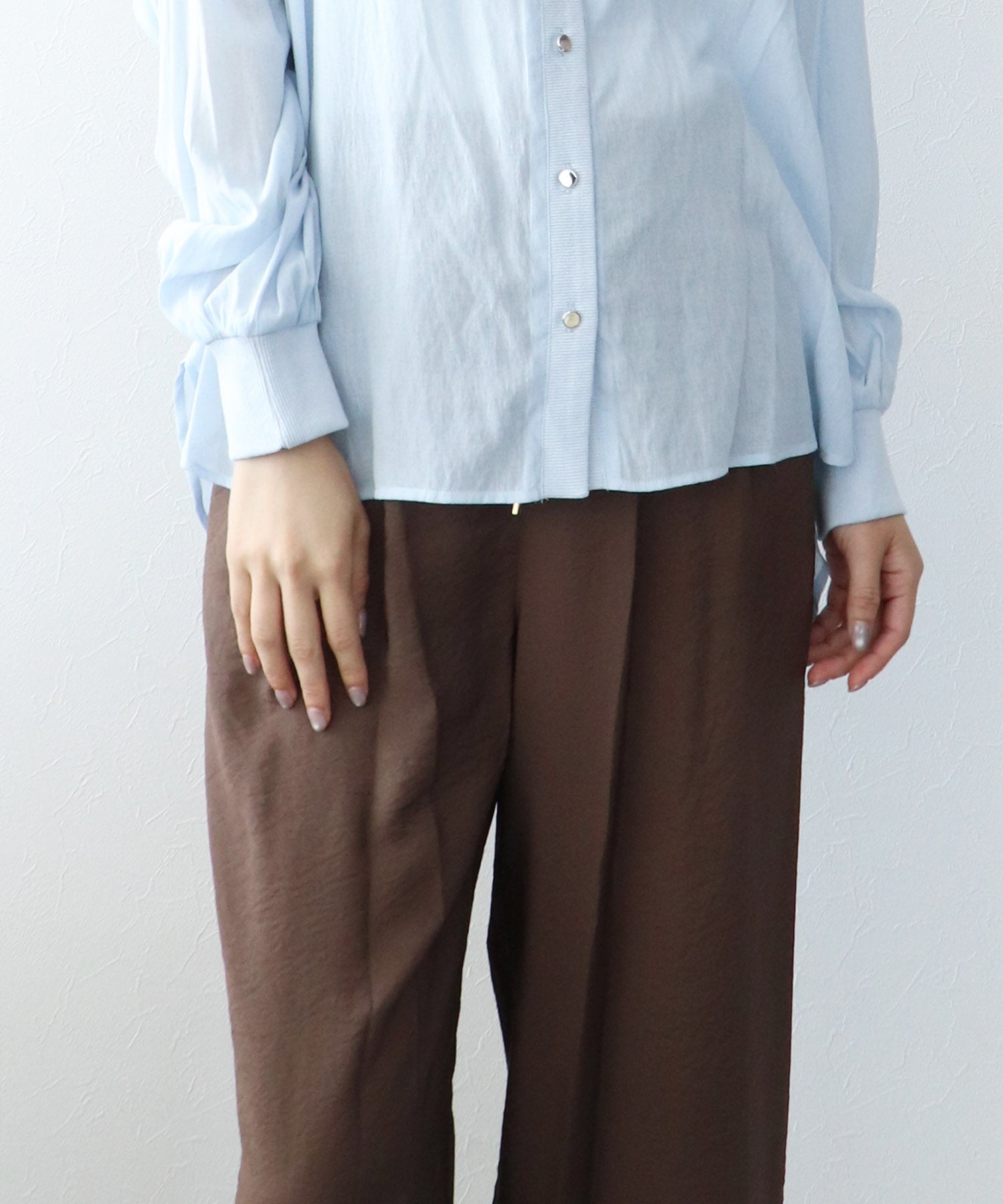 テンセルナイロンワイドパンツ