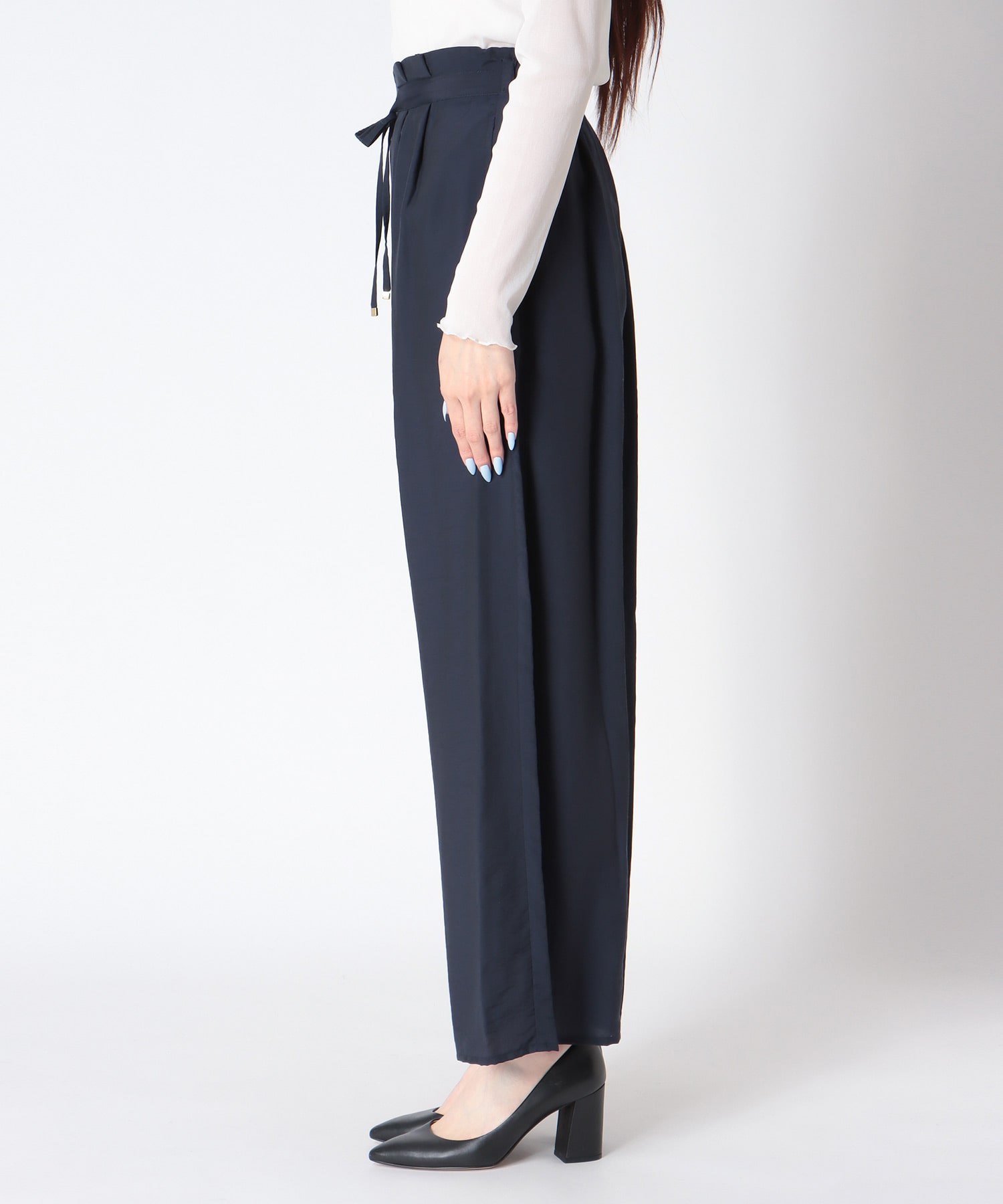 テンセルナイロンワイドパンツ