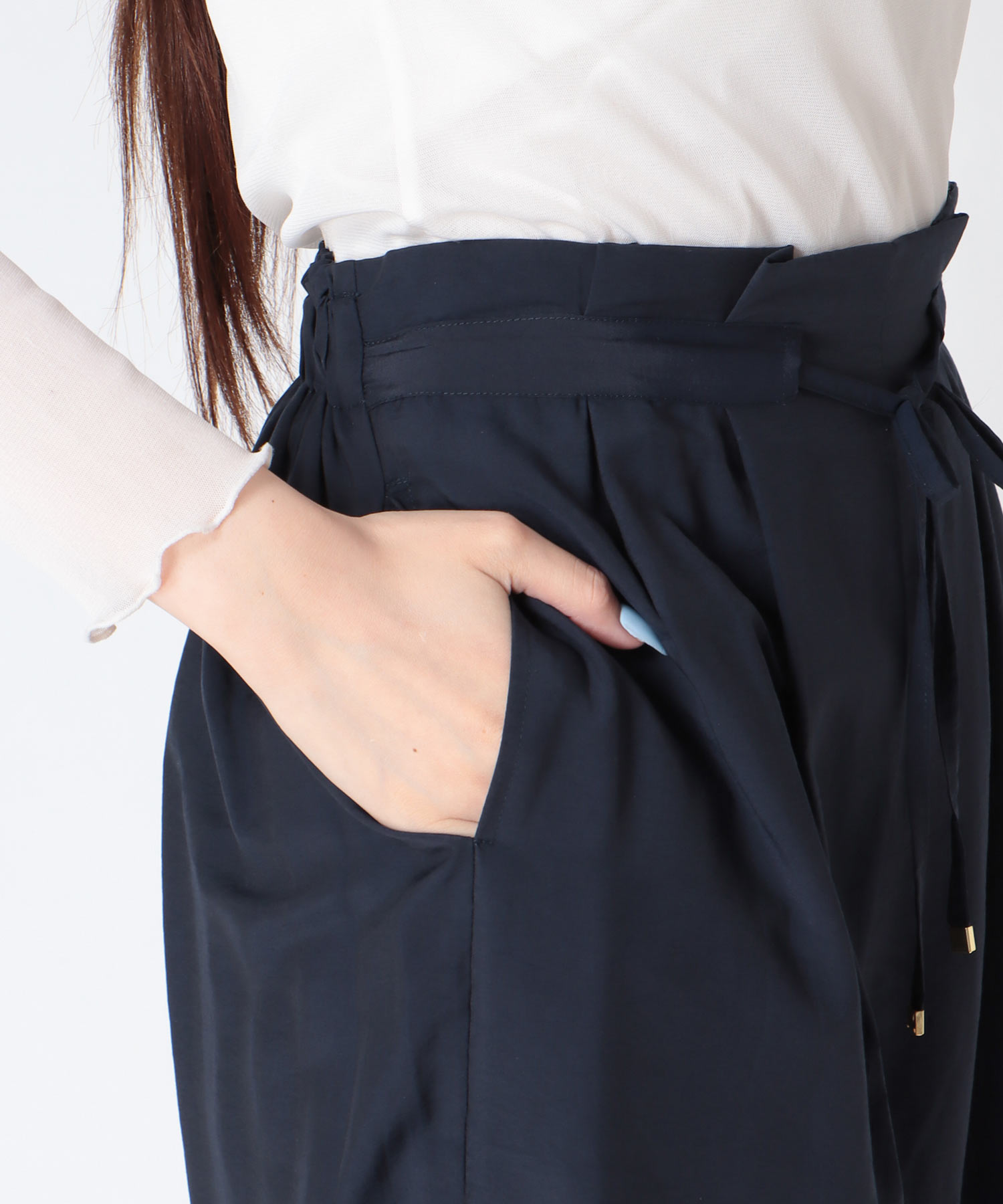 テンセルナイロンワイドパンツ
