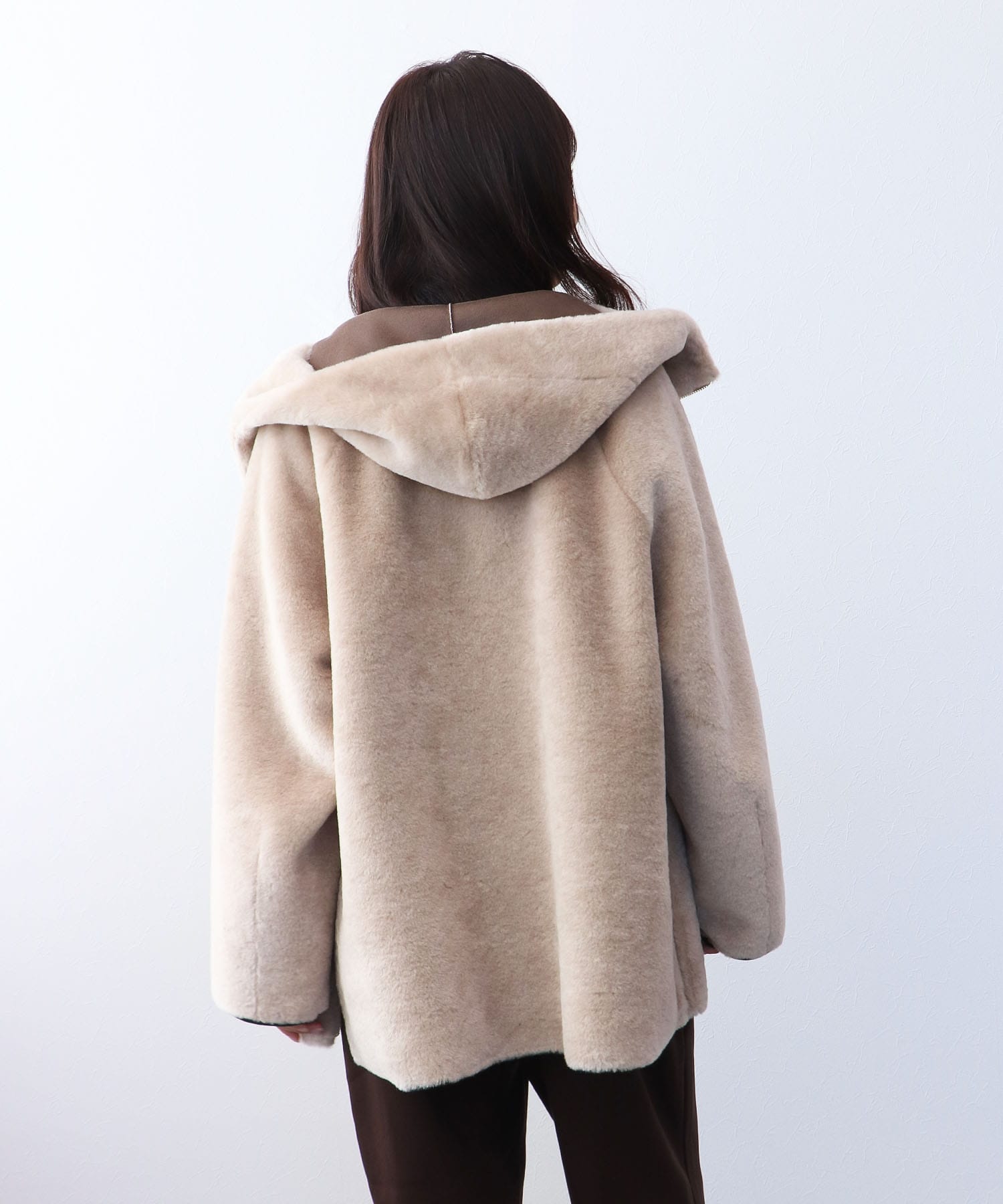 ファーボンディングショート丈コート