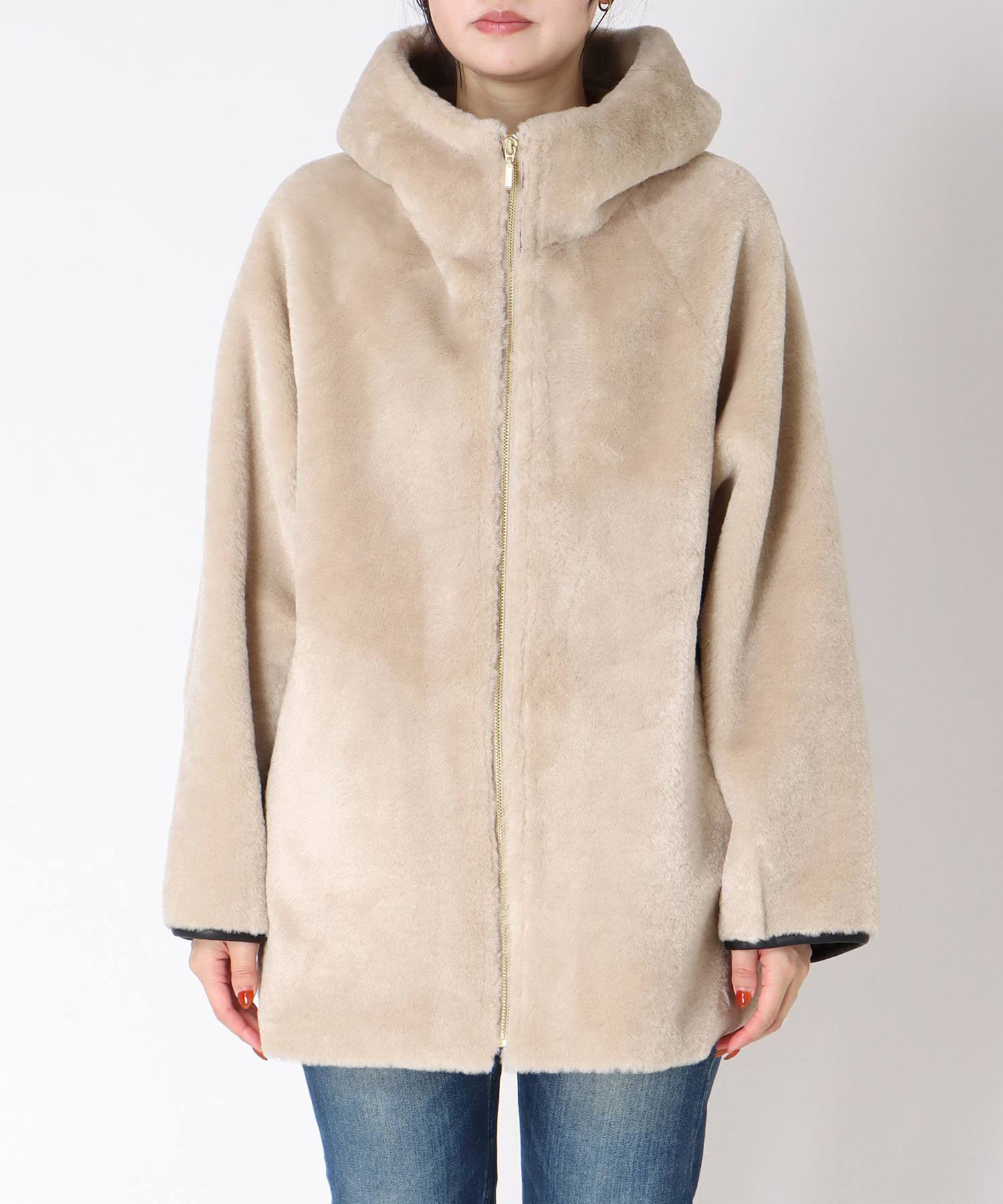 ファーボンディングショート丈コート