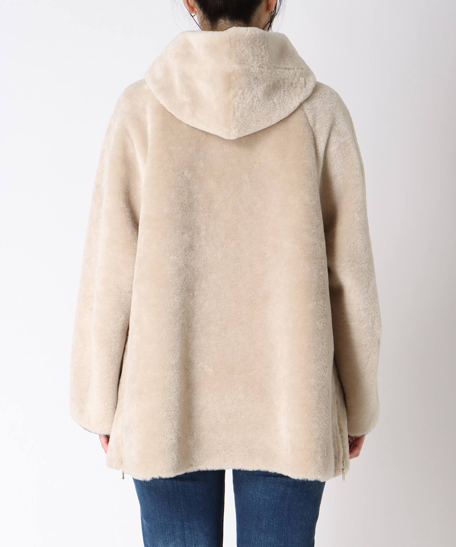 ファーボンディングショート丈コート
