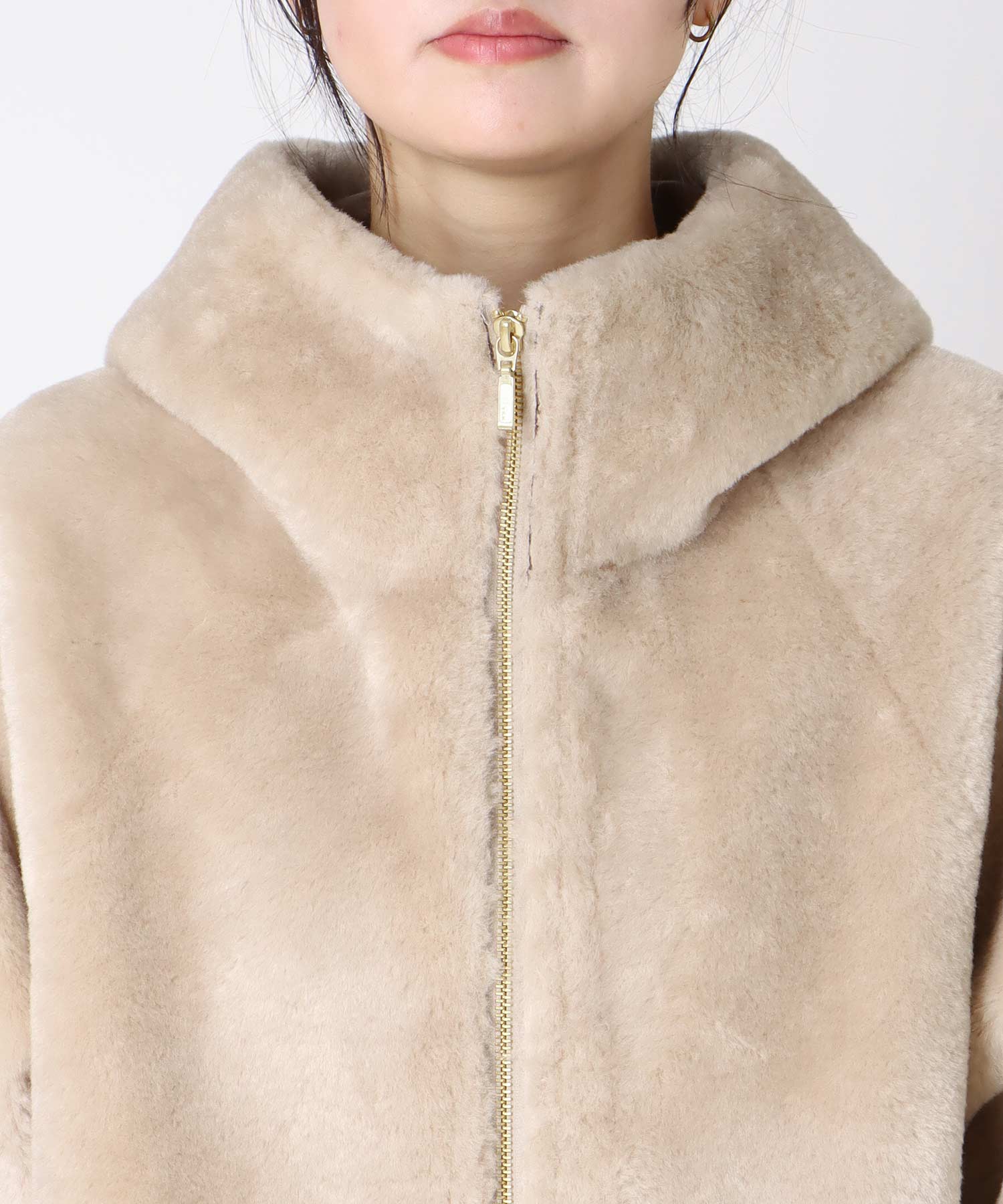 ファーボンディングショート丈コート