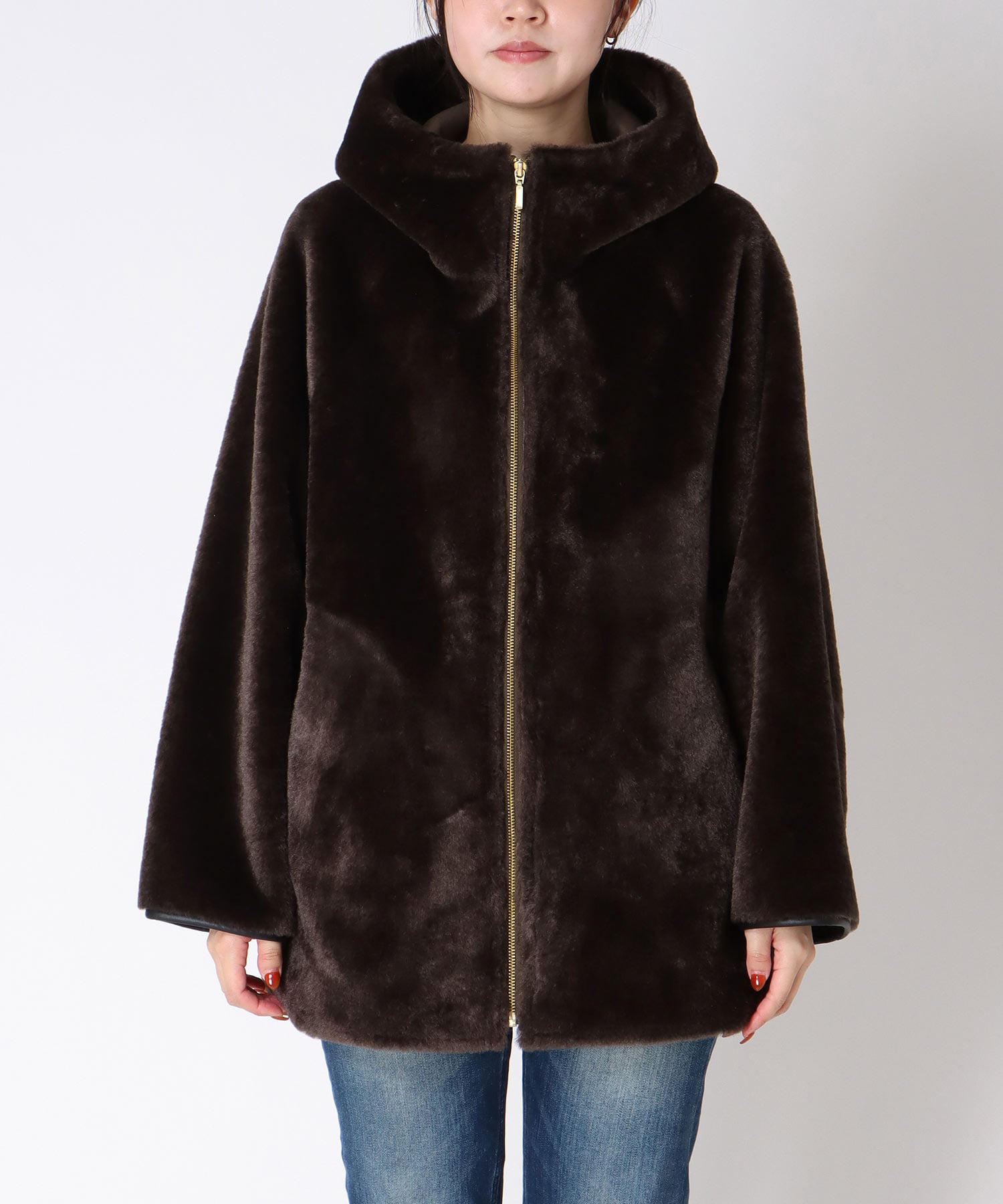 ファーボンディングショート丈コート