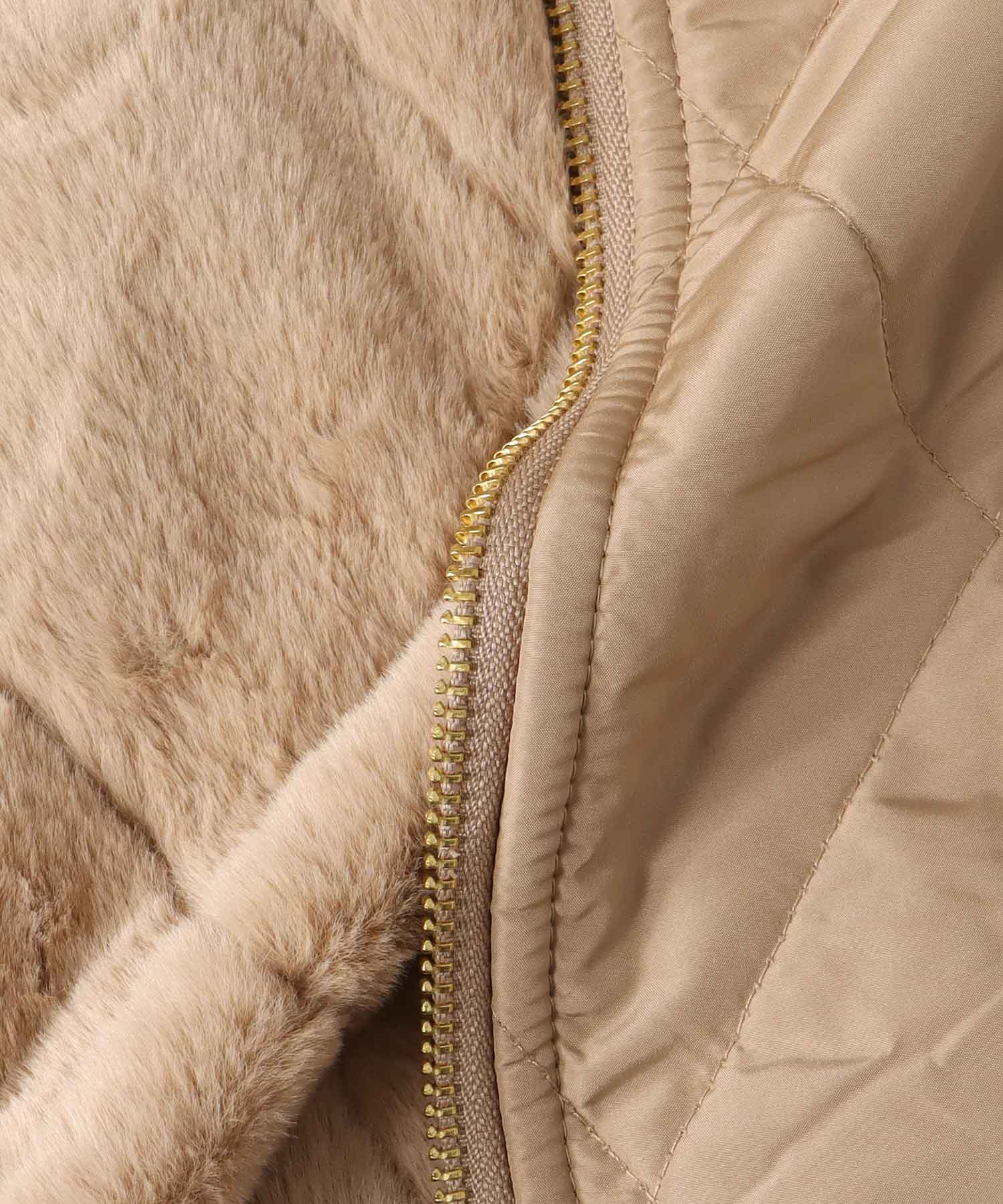 ファーキルトリバーシブルブルゾン