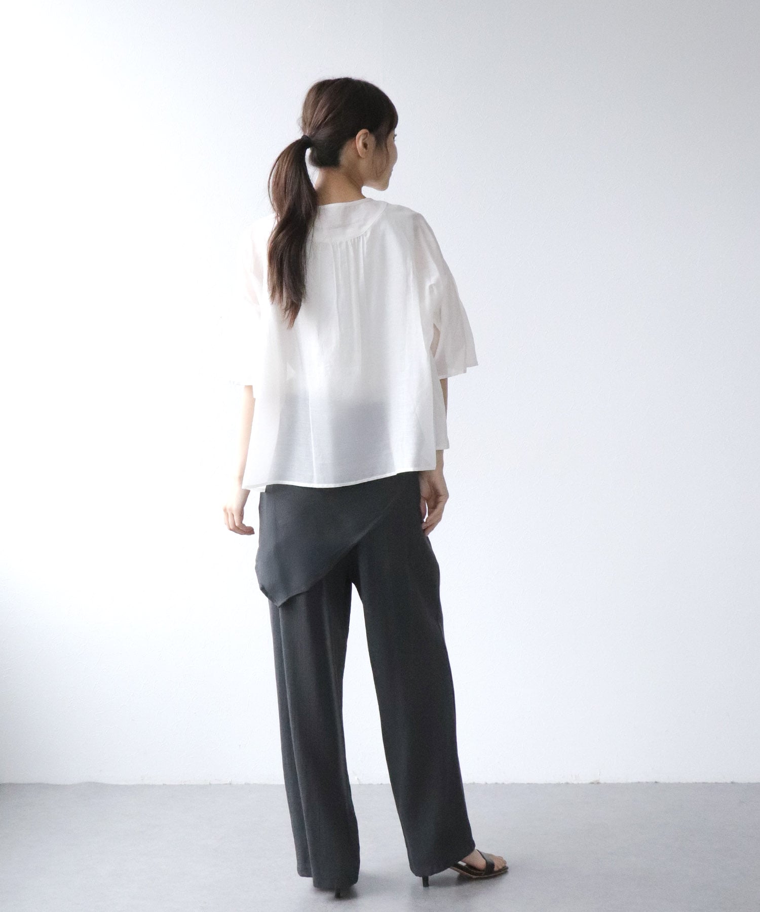 スカーフ付ワイドパンツ