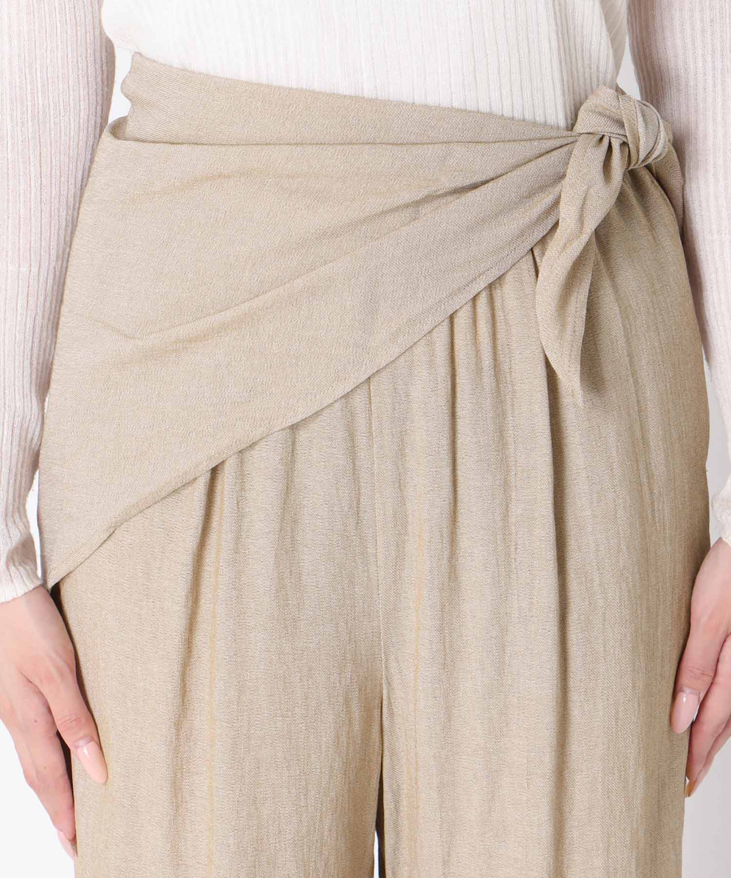 スカーフ付ワイドパンツ