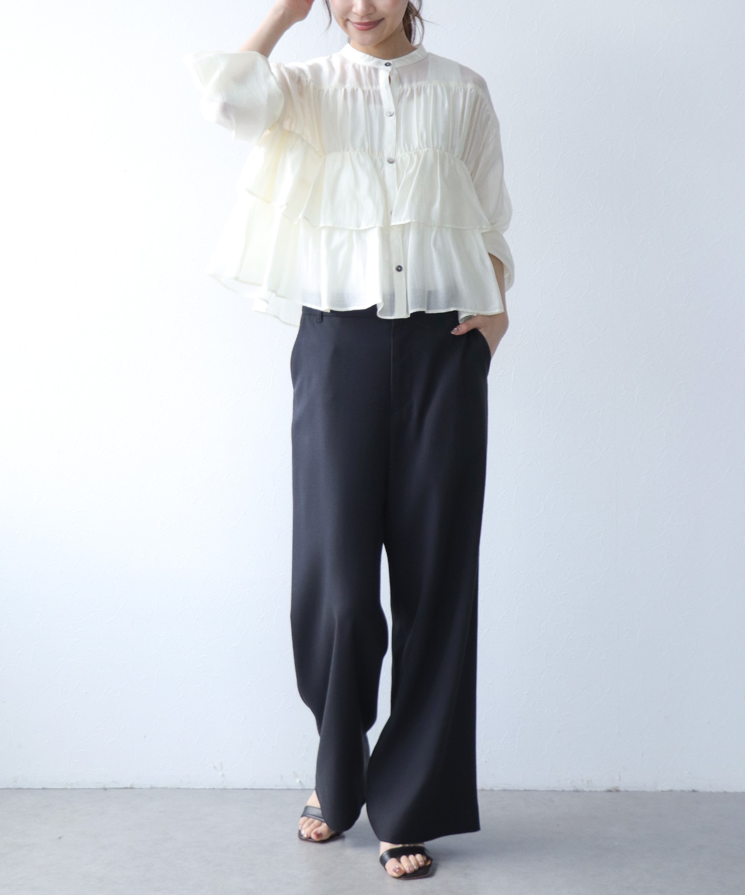 Luuu ハンドメイド repoブラウス とろみラッフルブラウス | AND ON JIONE STORE（アンドオン）ジオン
