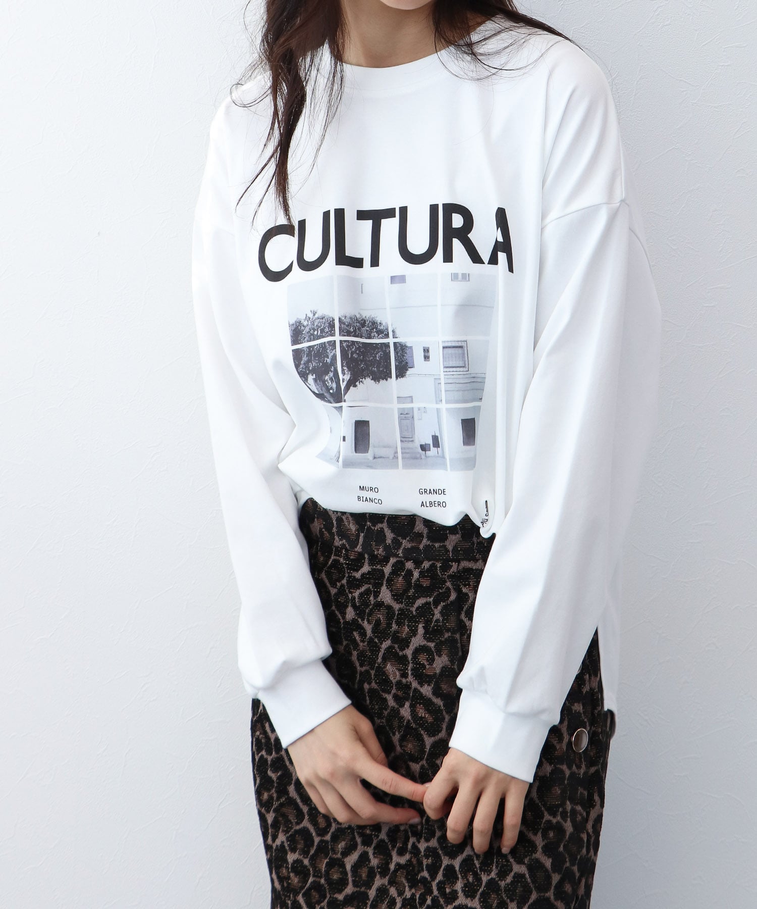 フォトプリント長袖Ｔシャツ