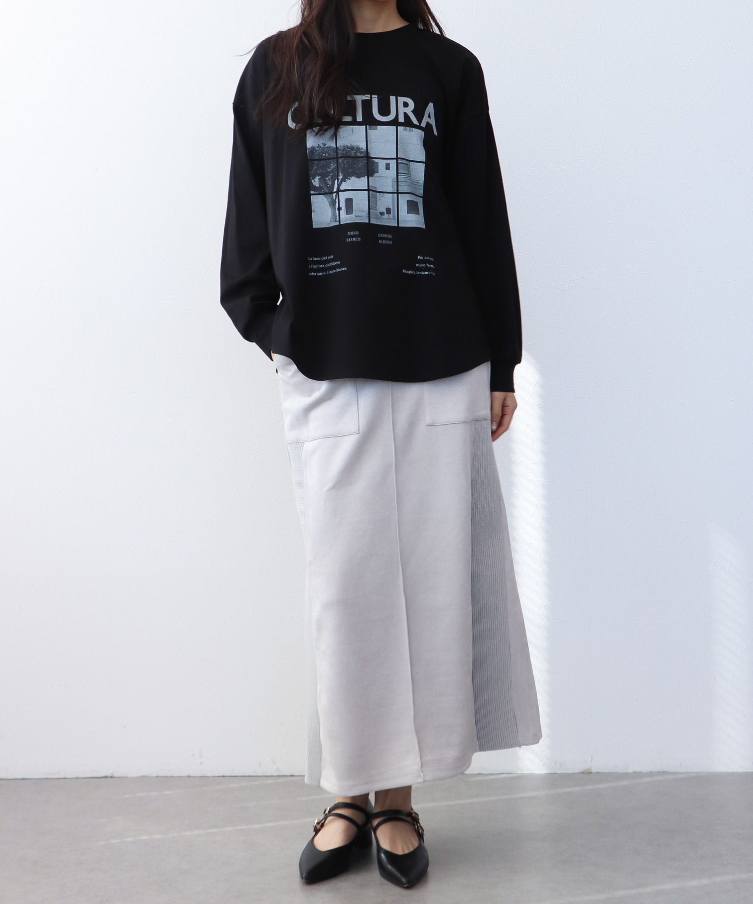 フォトプリント長袖Ｔシャツ