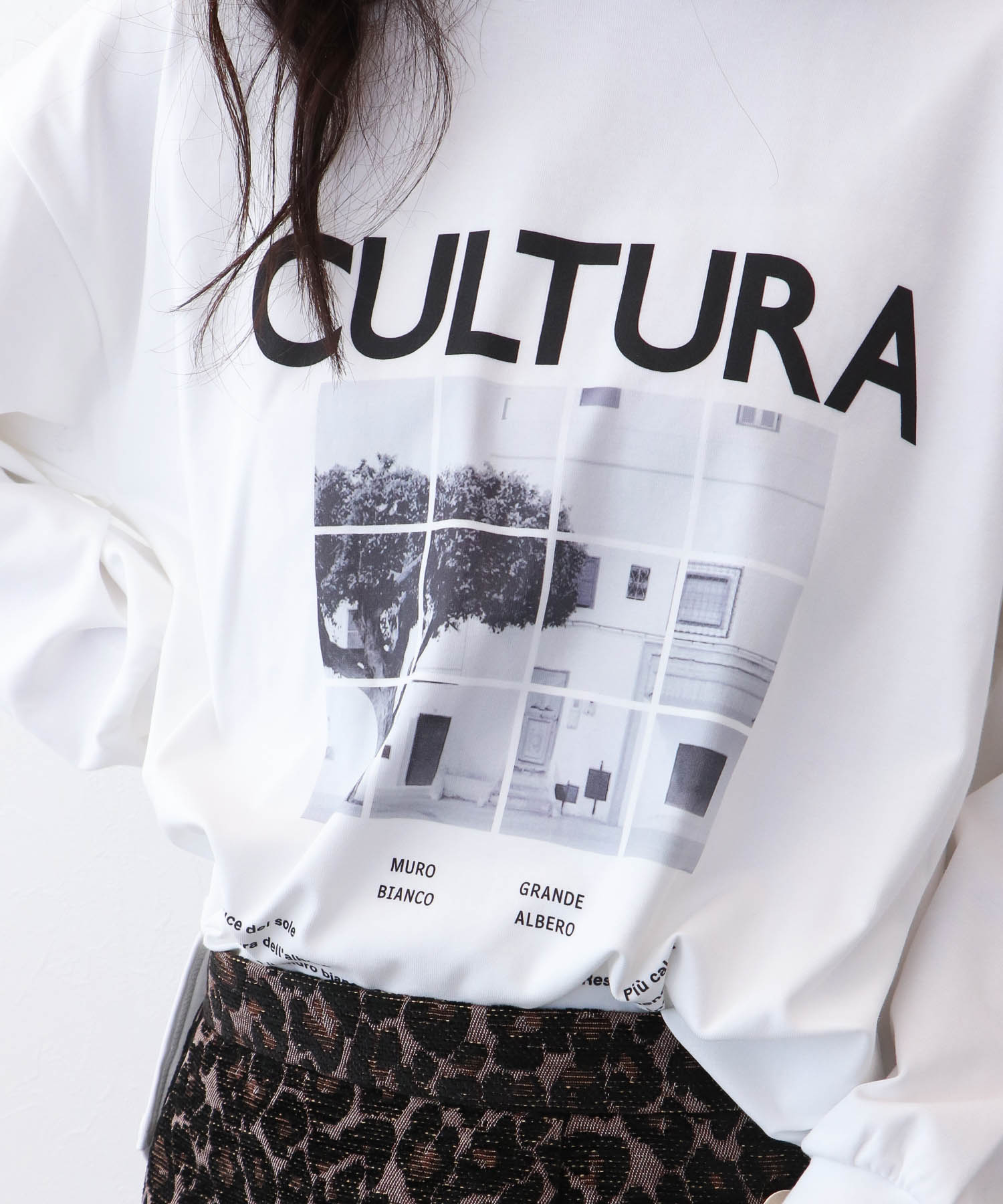 フォトプリント長袖Ｔシャツ