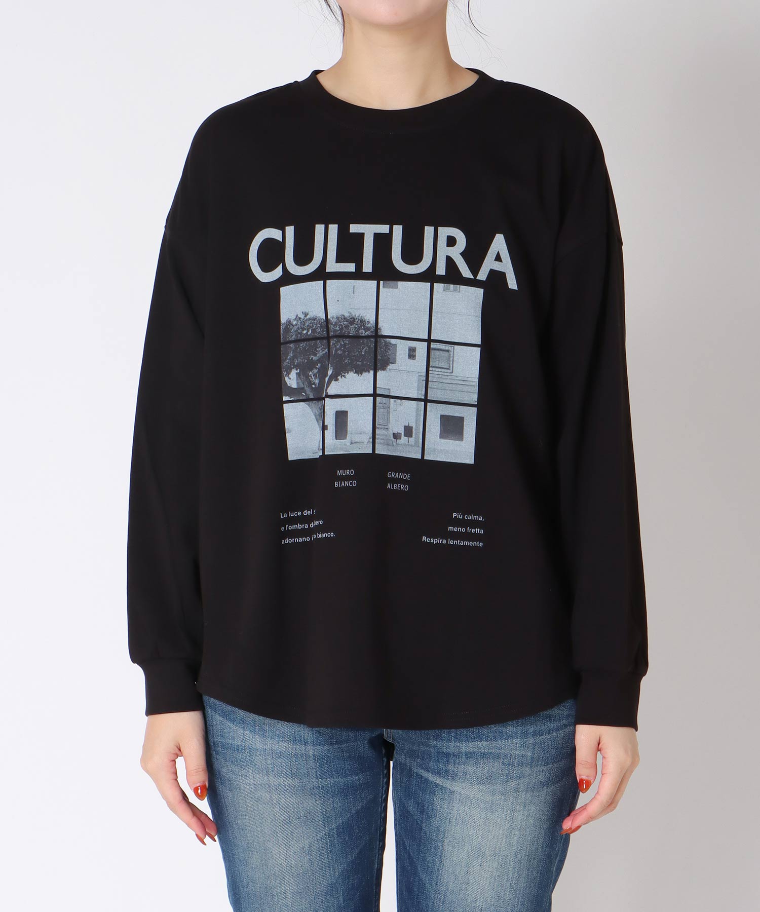 フォトプリント長袖Ｔシャツ