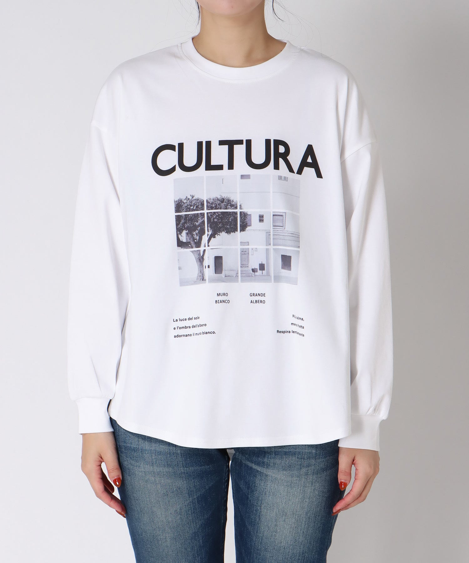 フォトプリント長袖Ｔシャツ