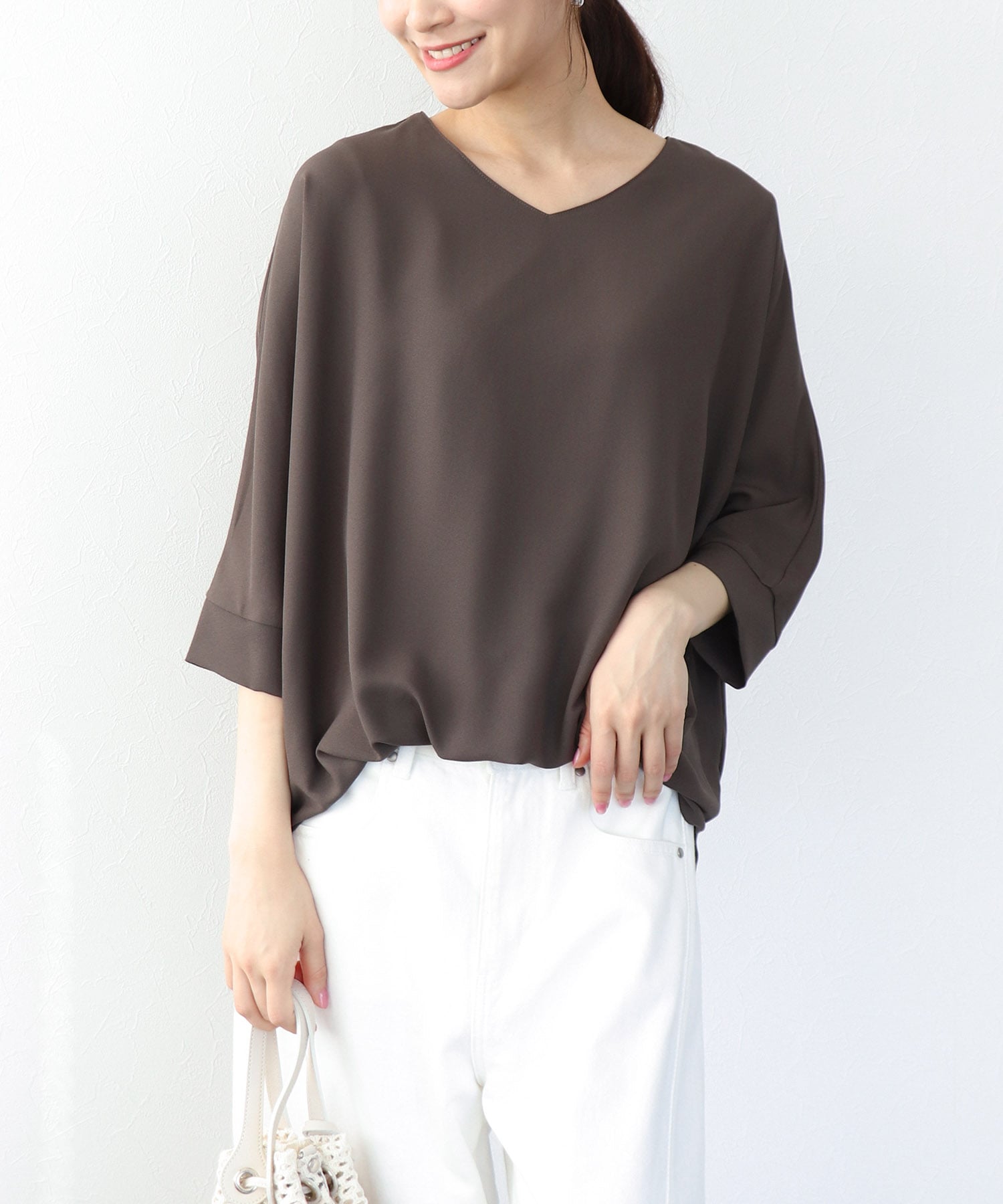 シフォンブラウジングブラウス