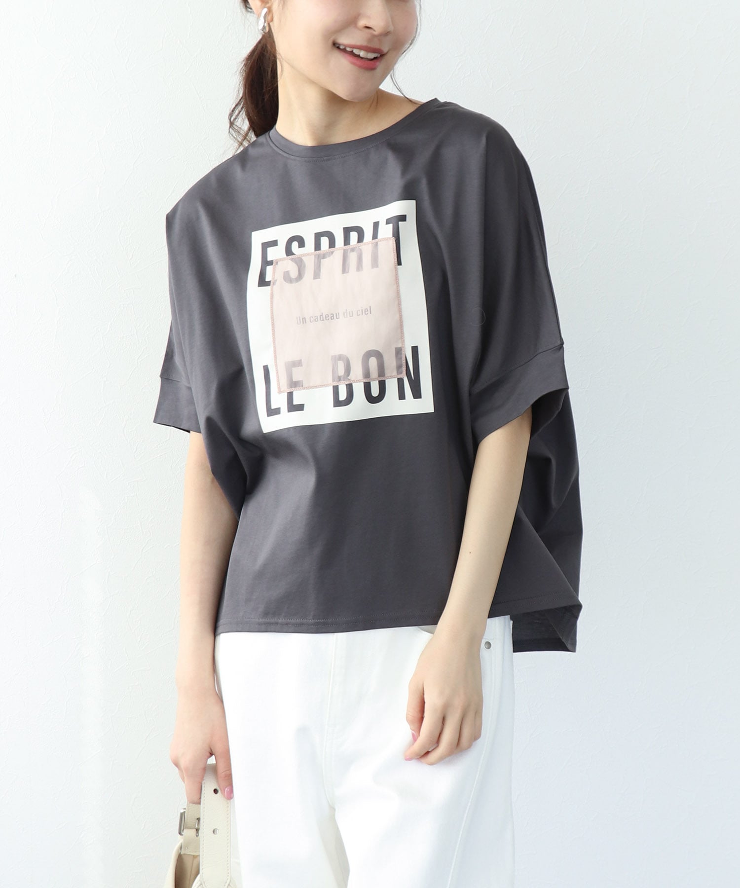 オーガンジーロゴTシャツ