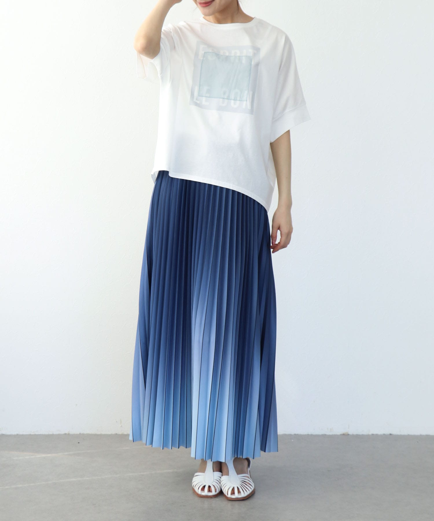 オーガンジーロゴTシャツ