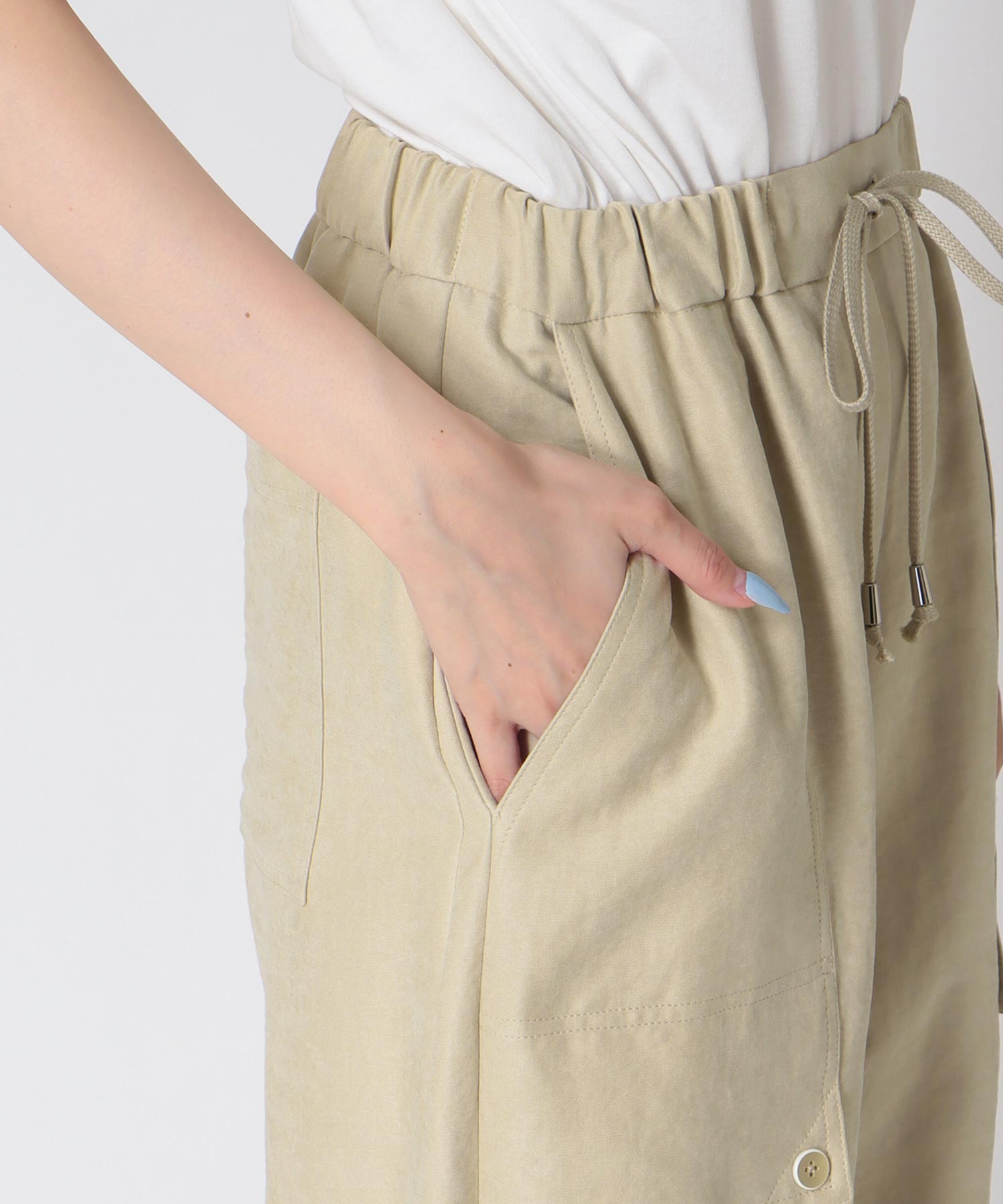 アウトポケットスエードパンツ