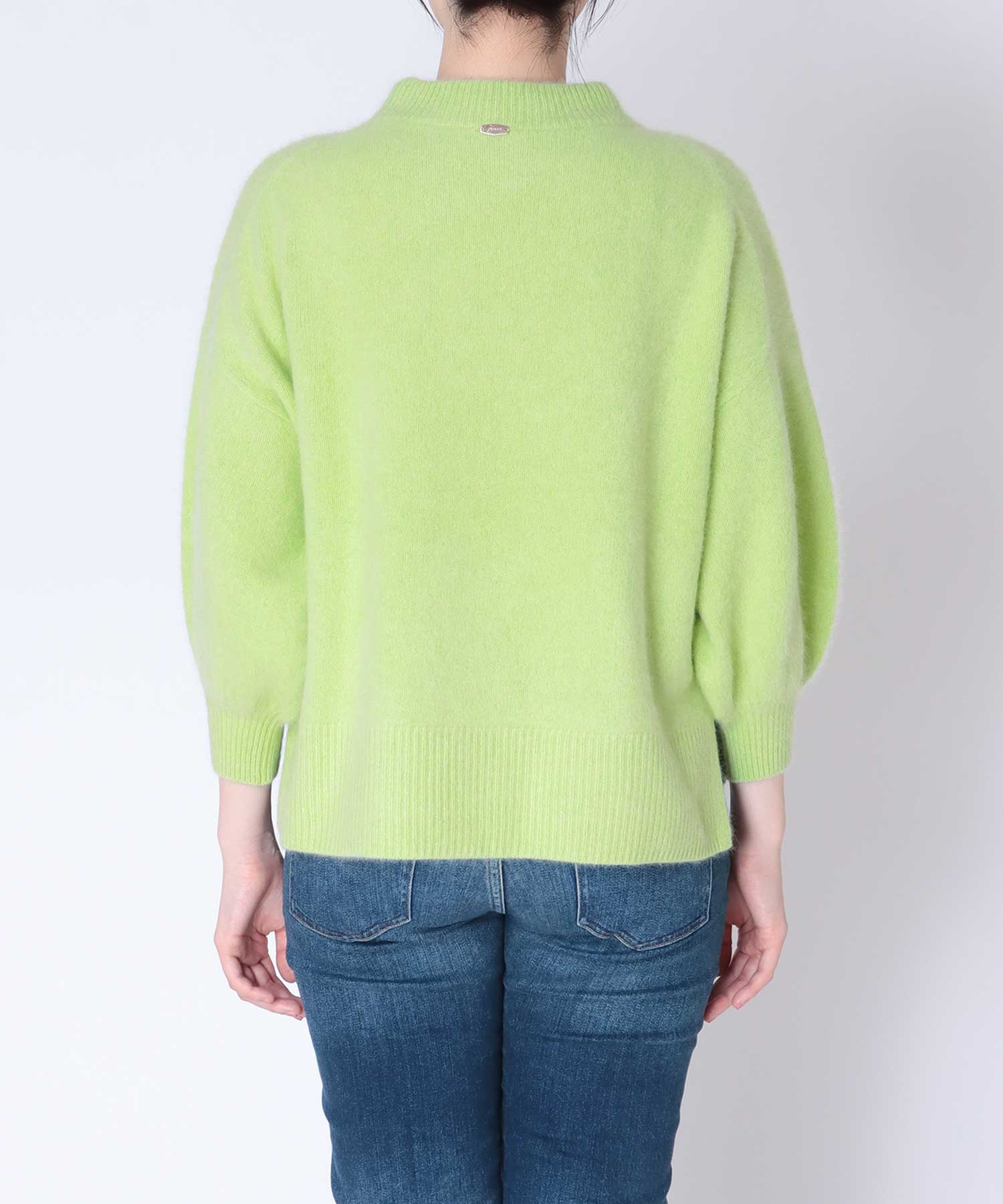 ラクーン ボリュームスリーブモックネックニット