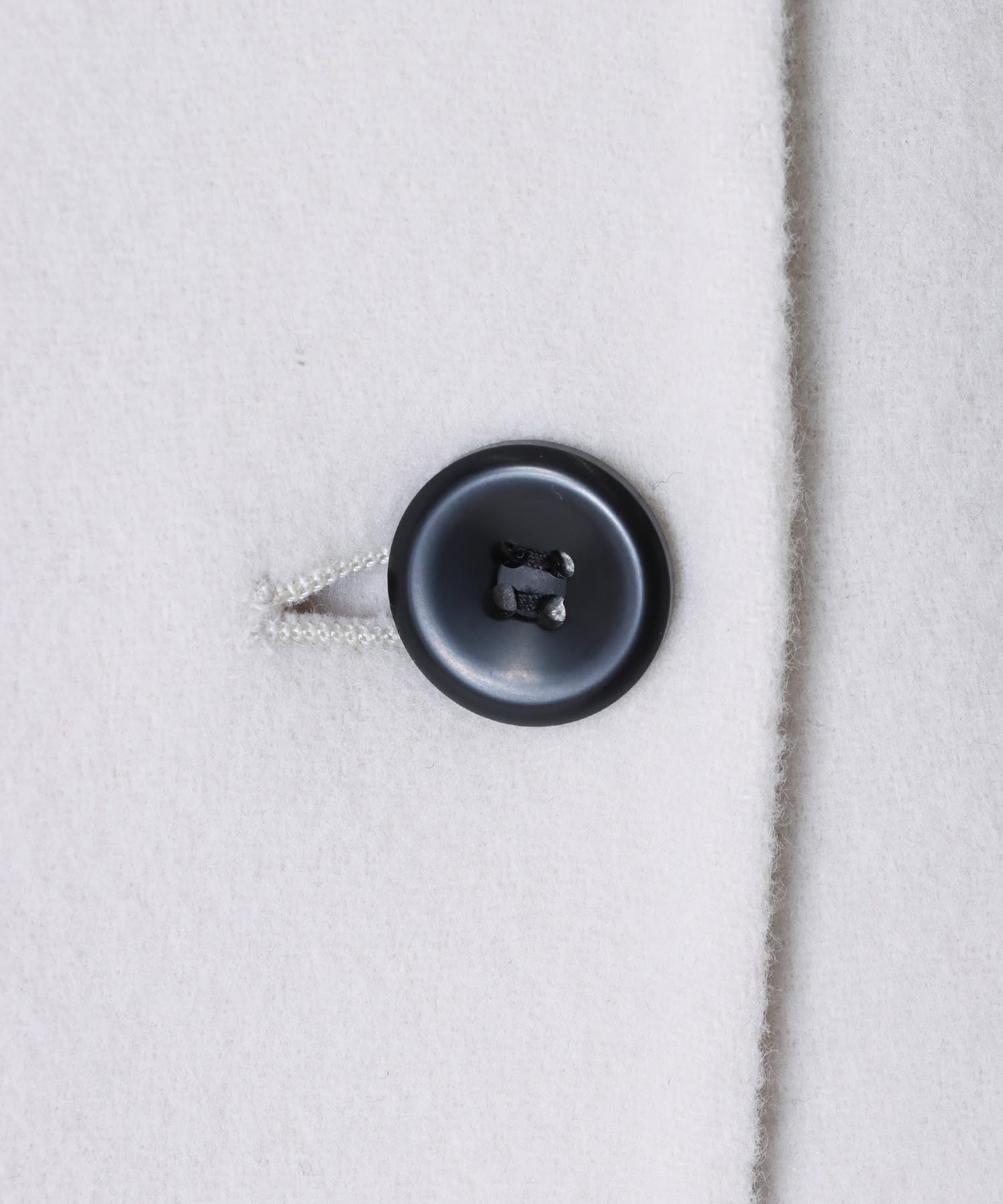 シャルム加工ウールリバースタンドネックコート