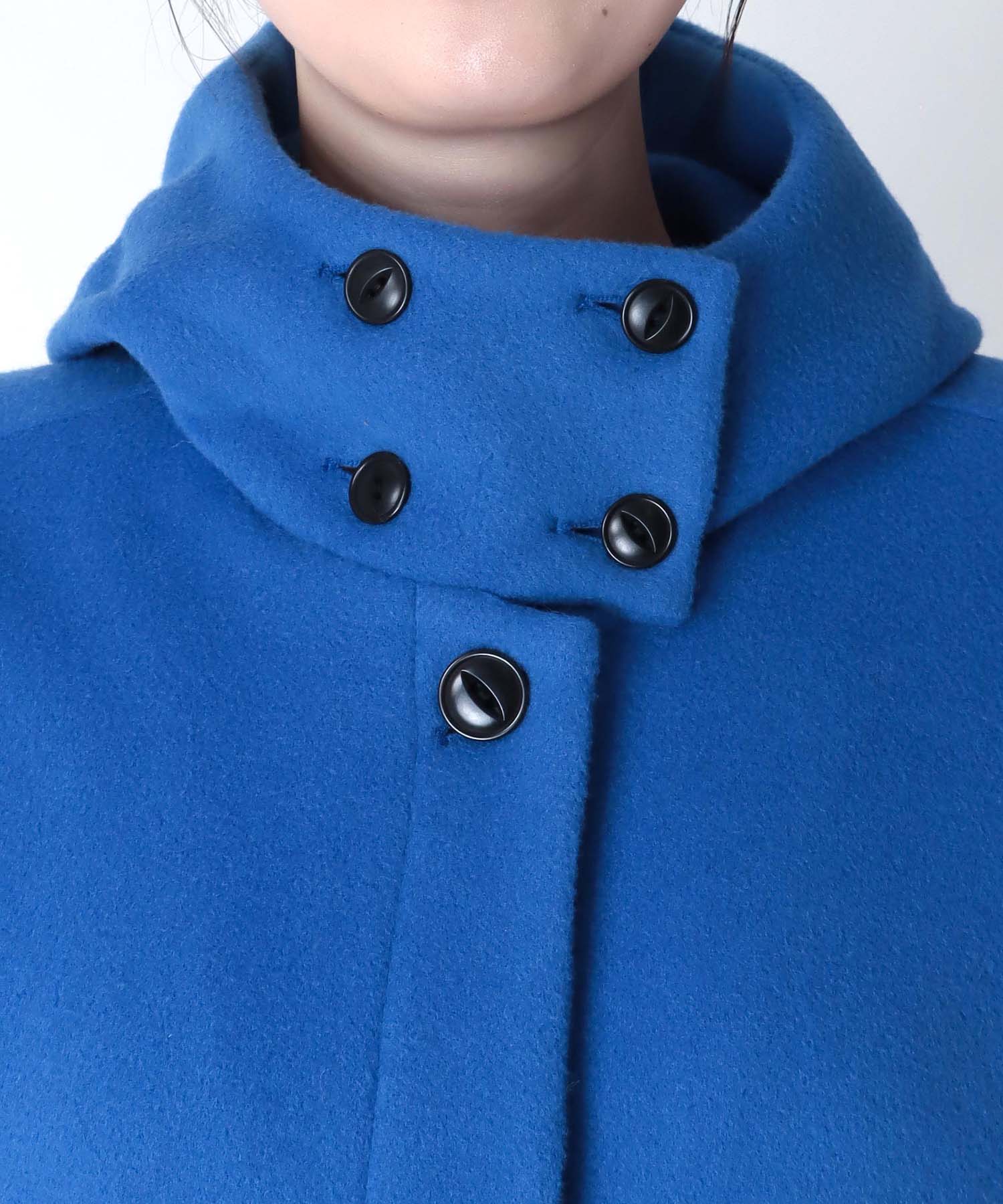 フーディリバーロングコート シャルム加工スーパー110s