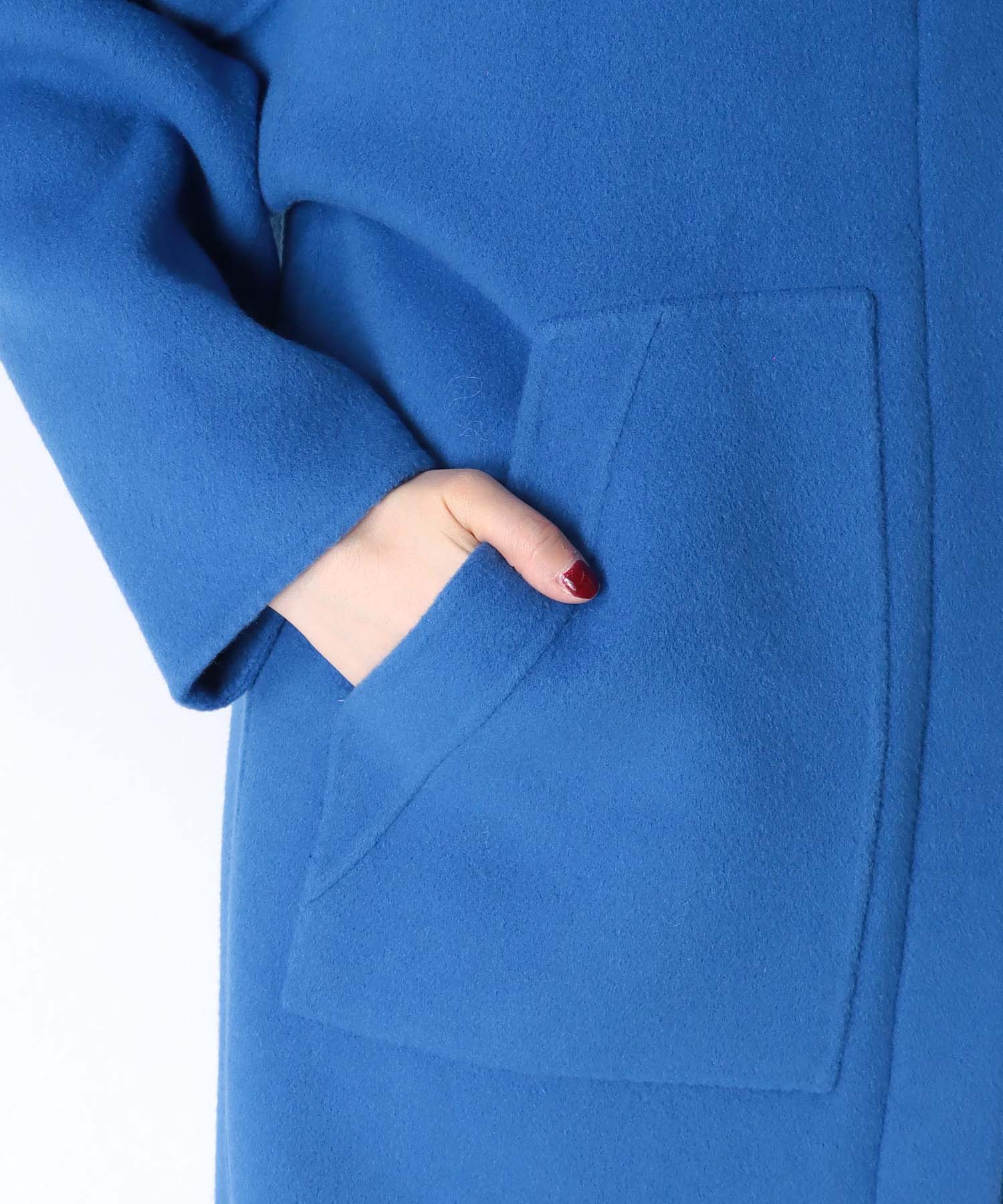 フーディリバーロングコート シャルム加工スーパー110s