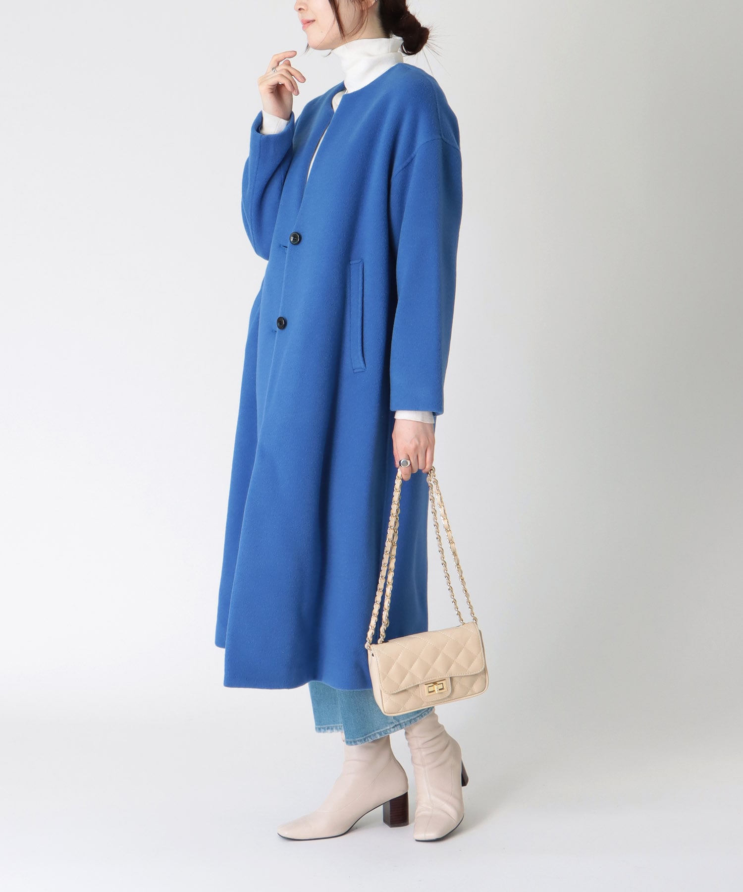 シャルム加工スーパー110s　ノーカラーコート