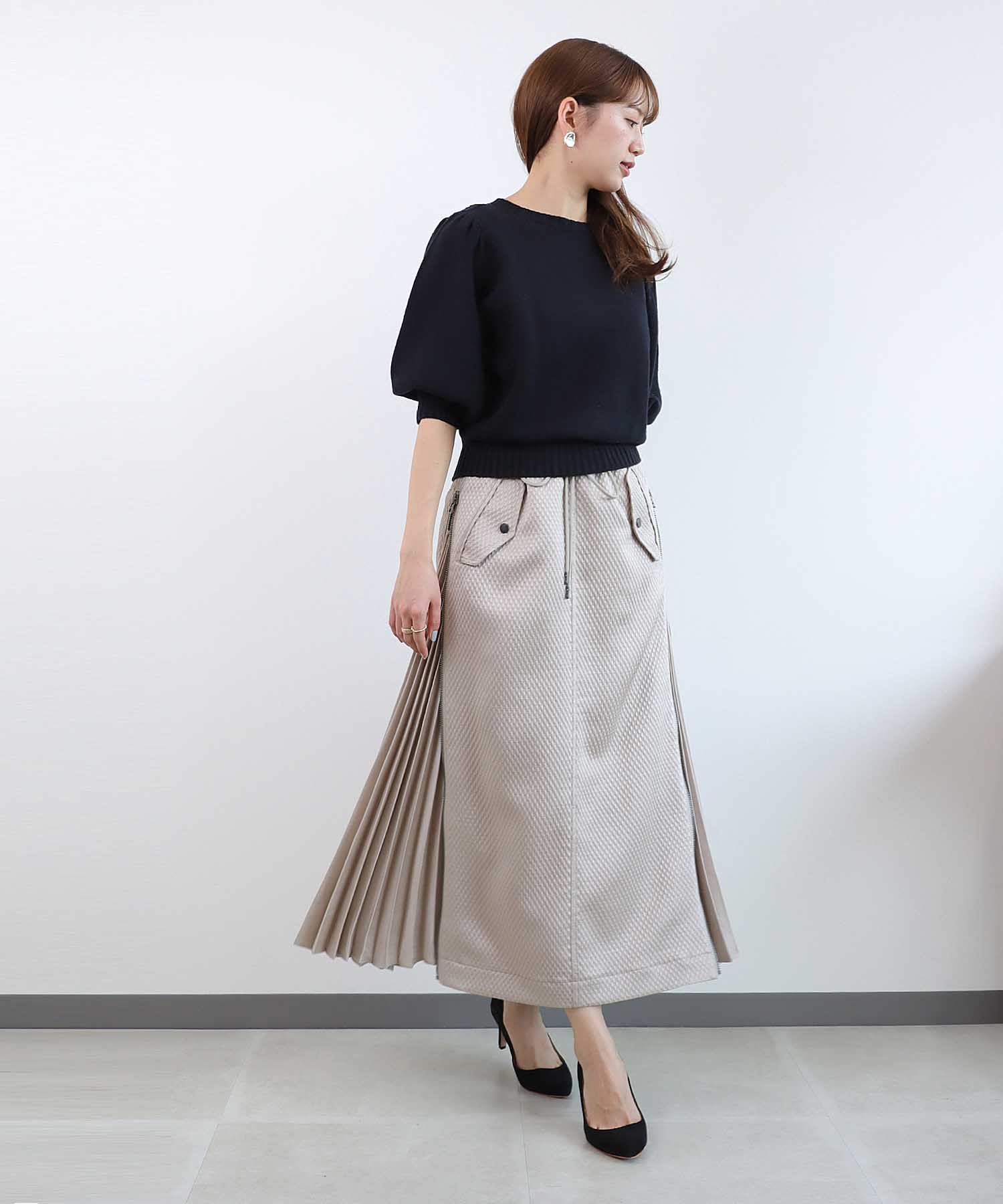 ホールガーメント パフスリーブニット | AND ON JIONE STORE