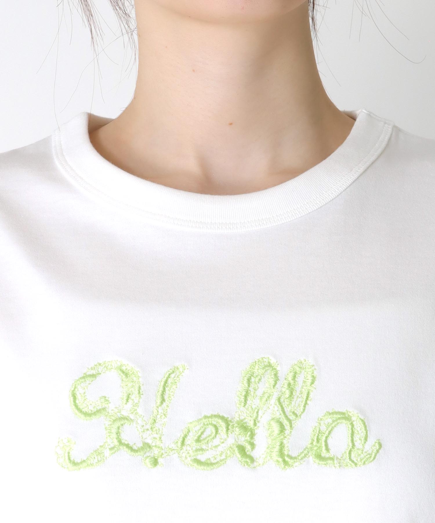 Hello刺繍 オーバーサイズTシャツ