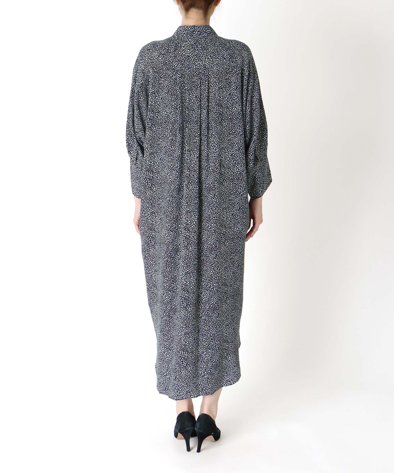 AMARAプリント ロングシャツワンピース