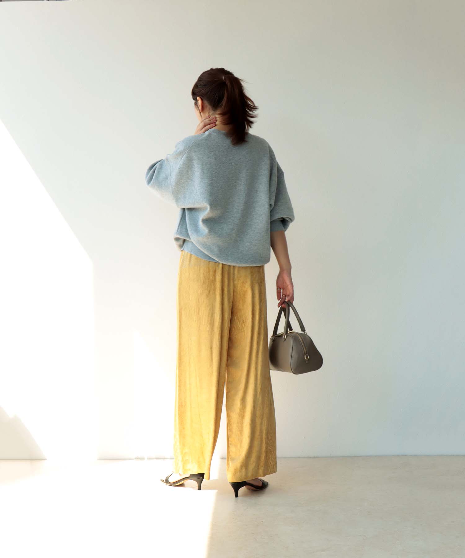 レーヨンコーデュロイワイドパンツ