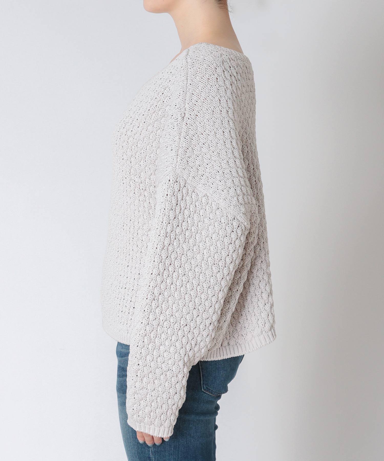 ポコポコ編み前後2wayニット