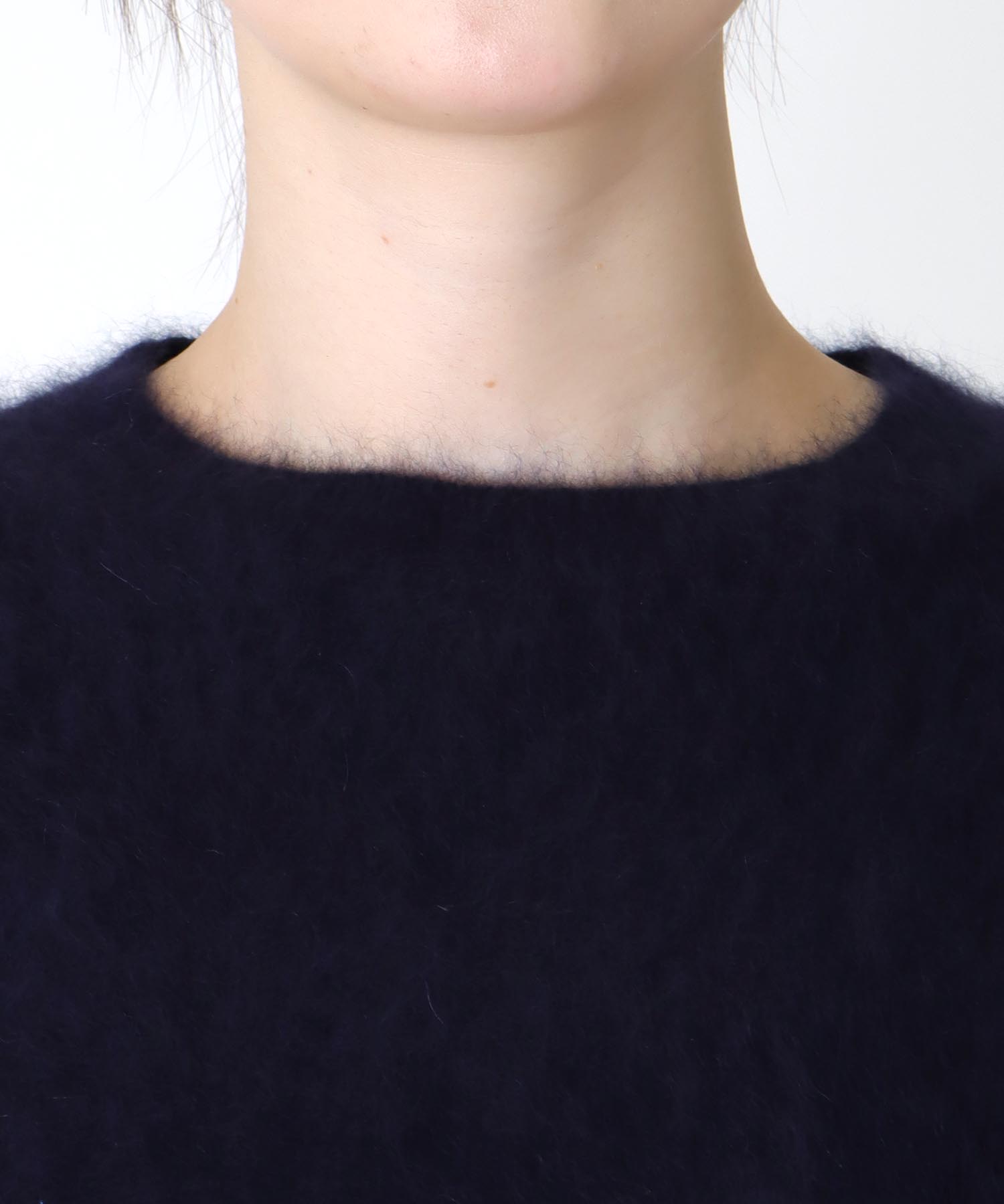 ラクーン ボリュームスリーブクルーネックニット