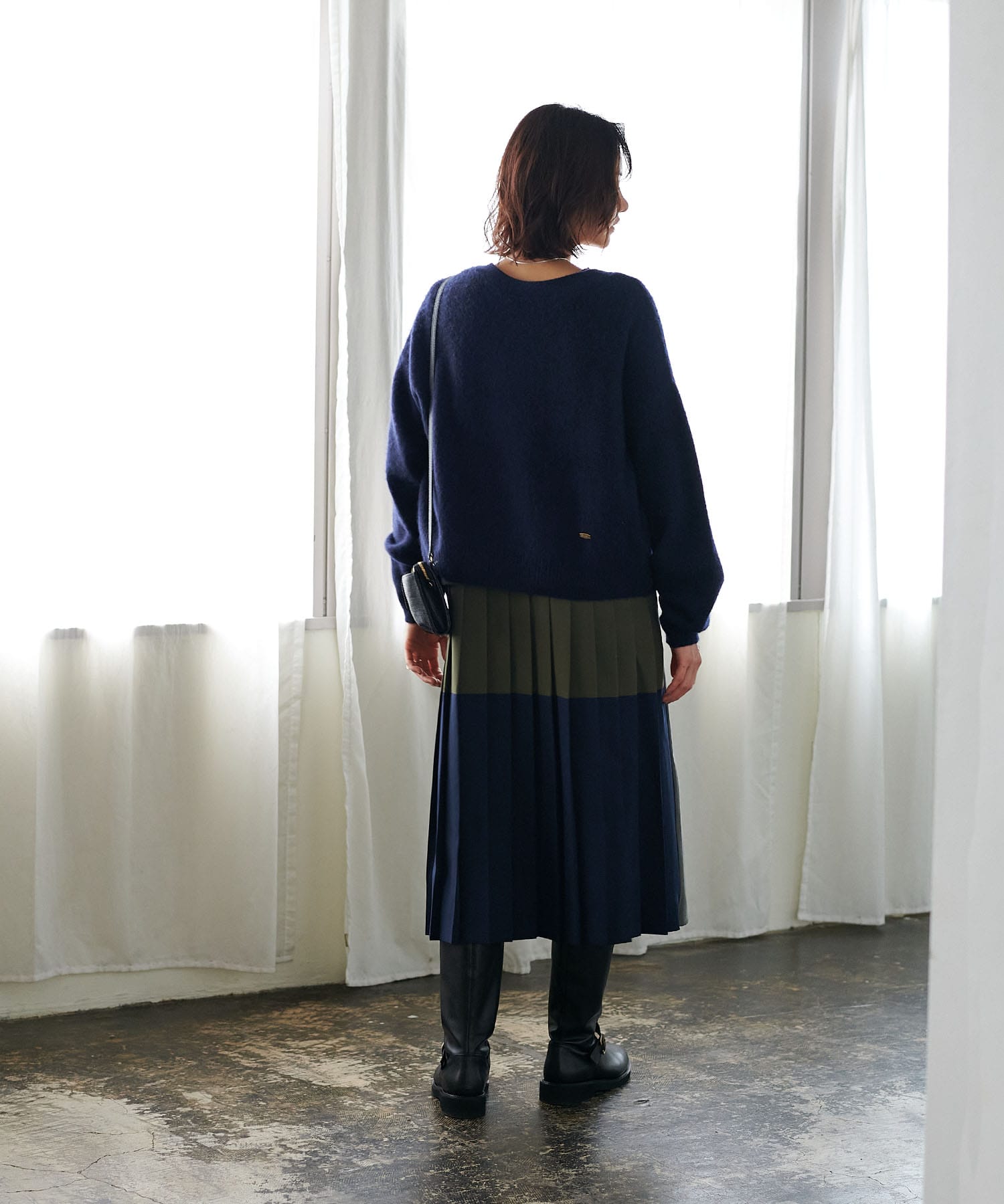 ヤク 前後2wayニットカーデ