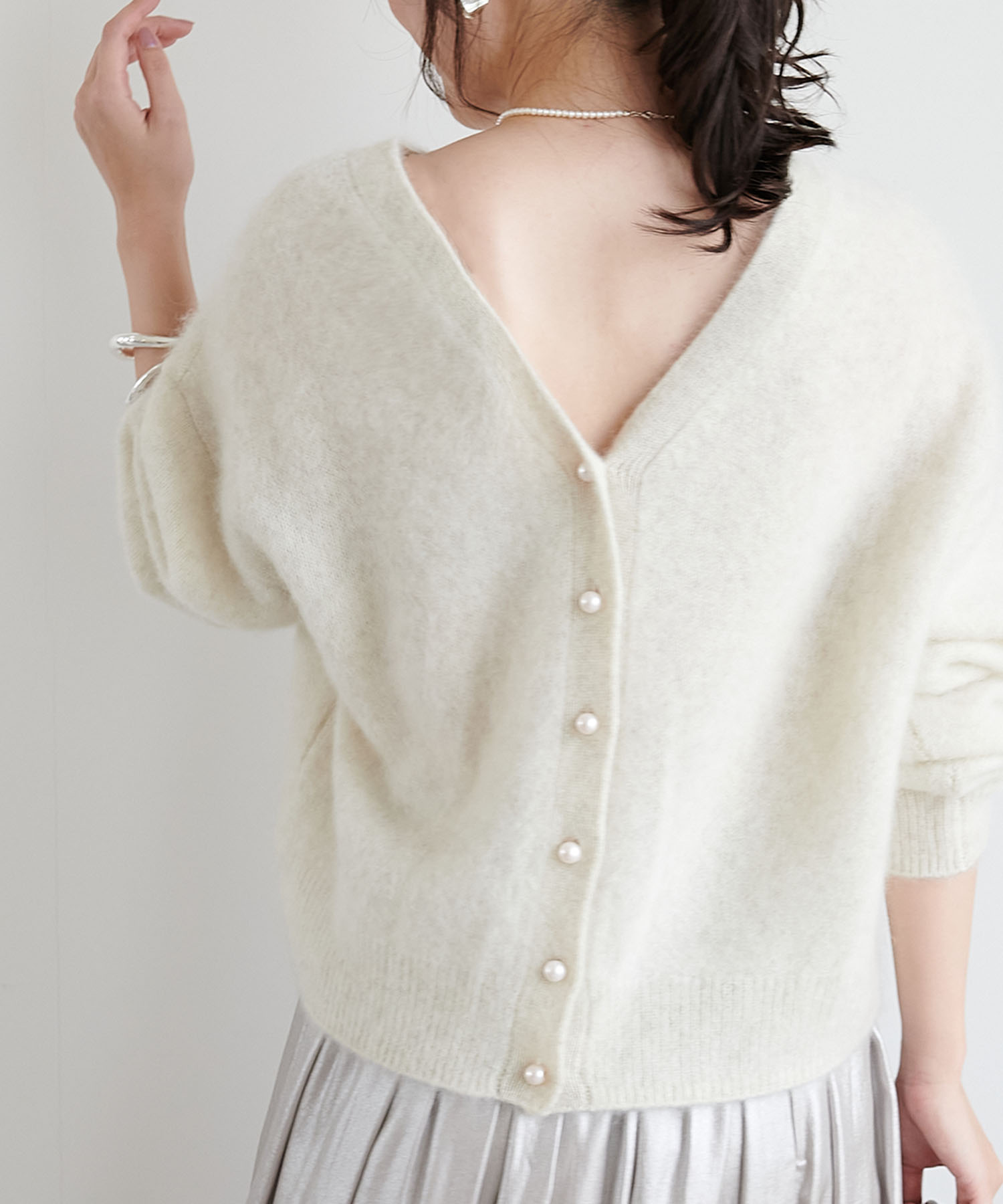 ヤク 前後2wayニットカーデ