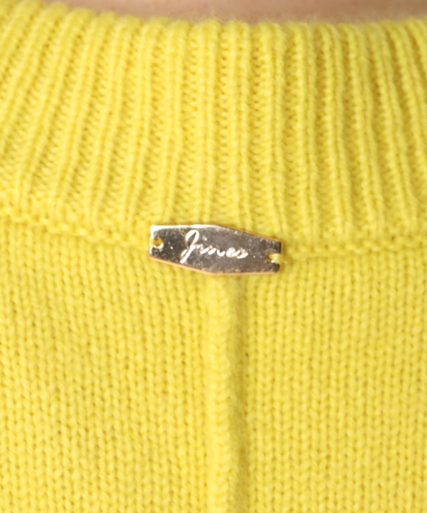 エアウール配色シームラインニット