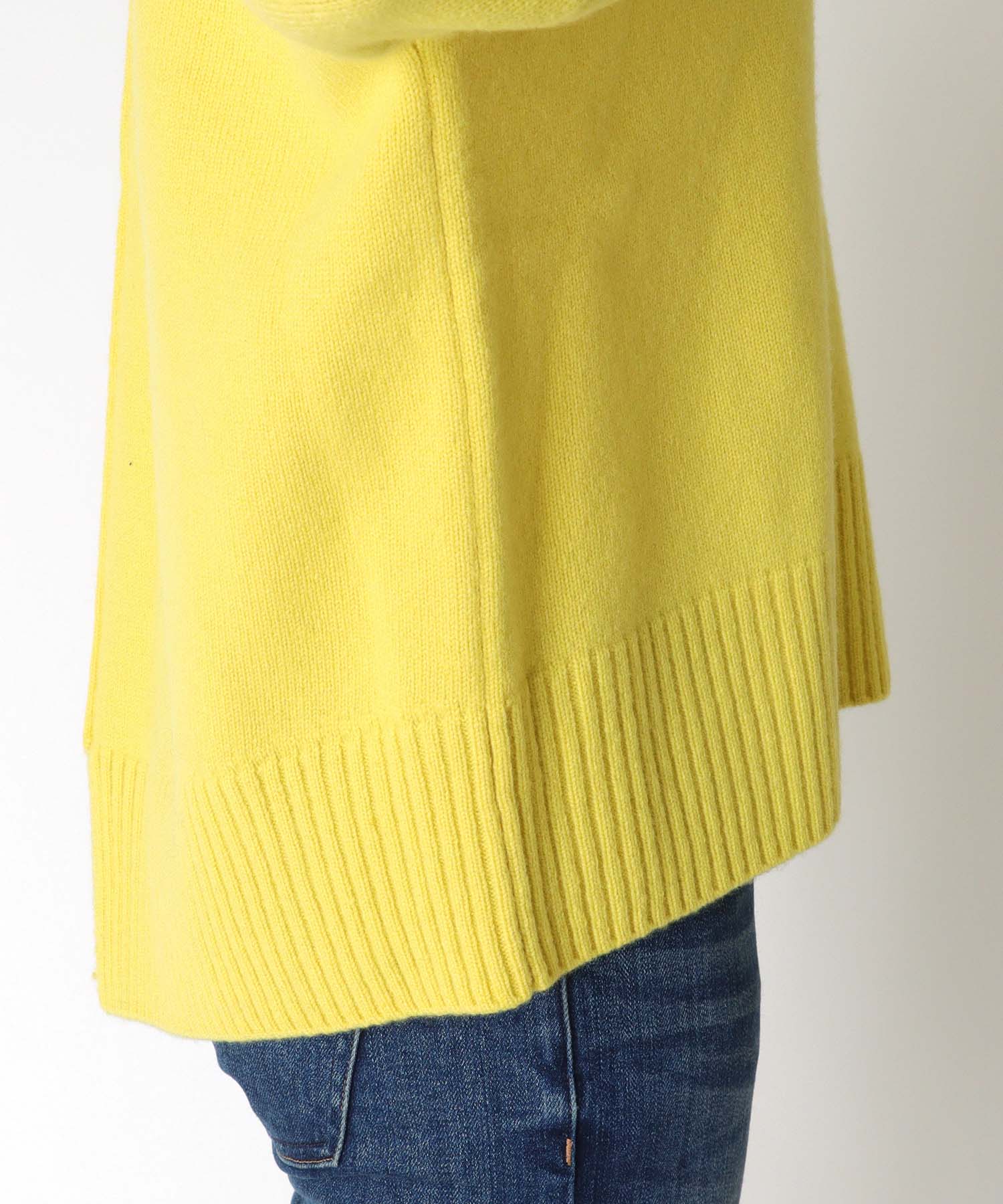 エアウール配色シームラインニット