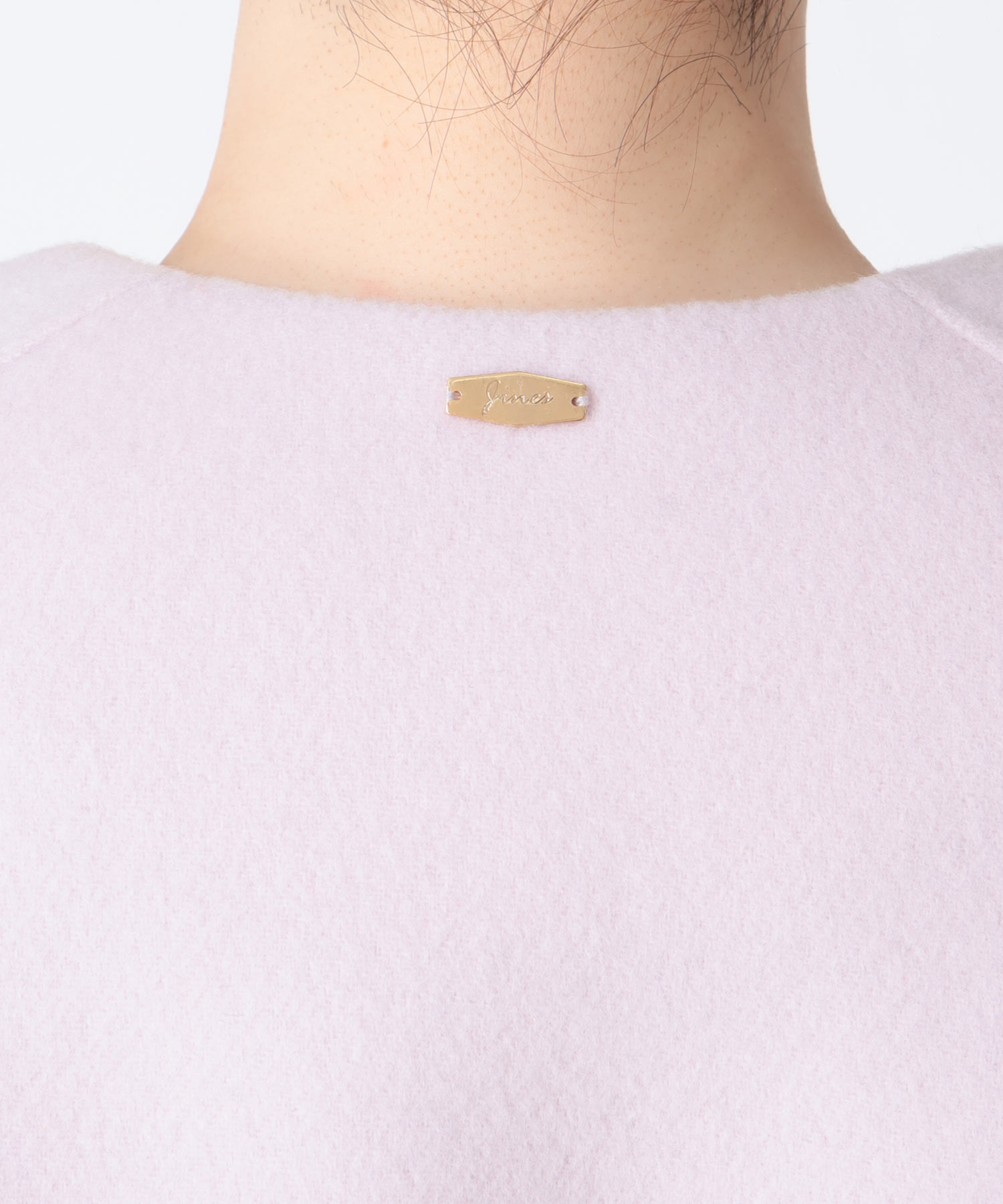 シャルム加工ウールノーカラーショートコート