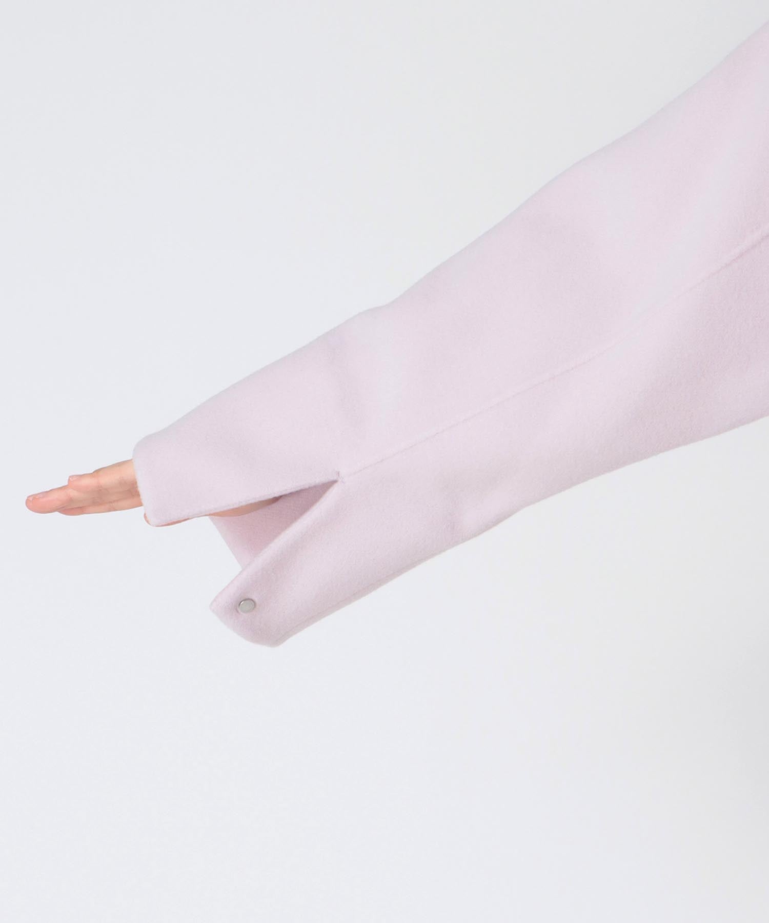 シャルム加工ウールノーカラーショートコート