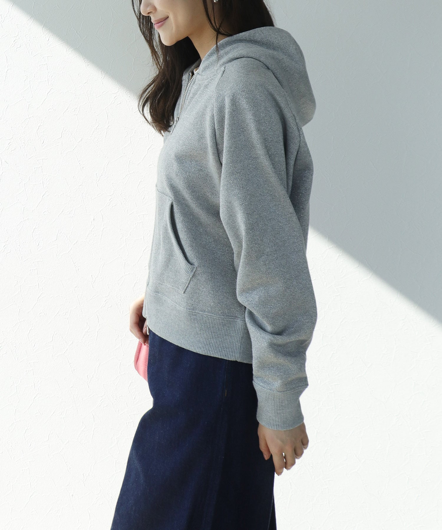 LUSTER特集》ラメ裏毛フードパーカー | AND ON JIONE STORE