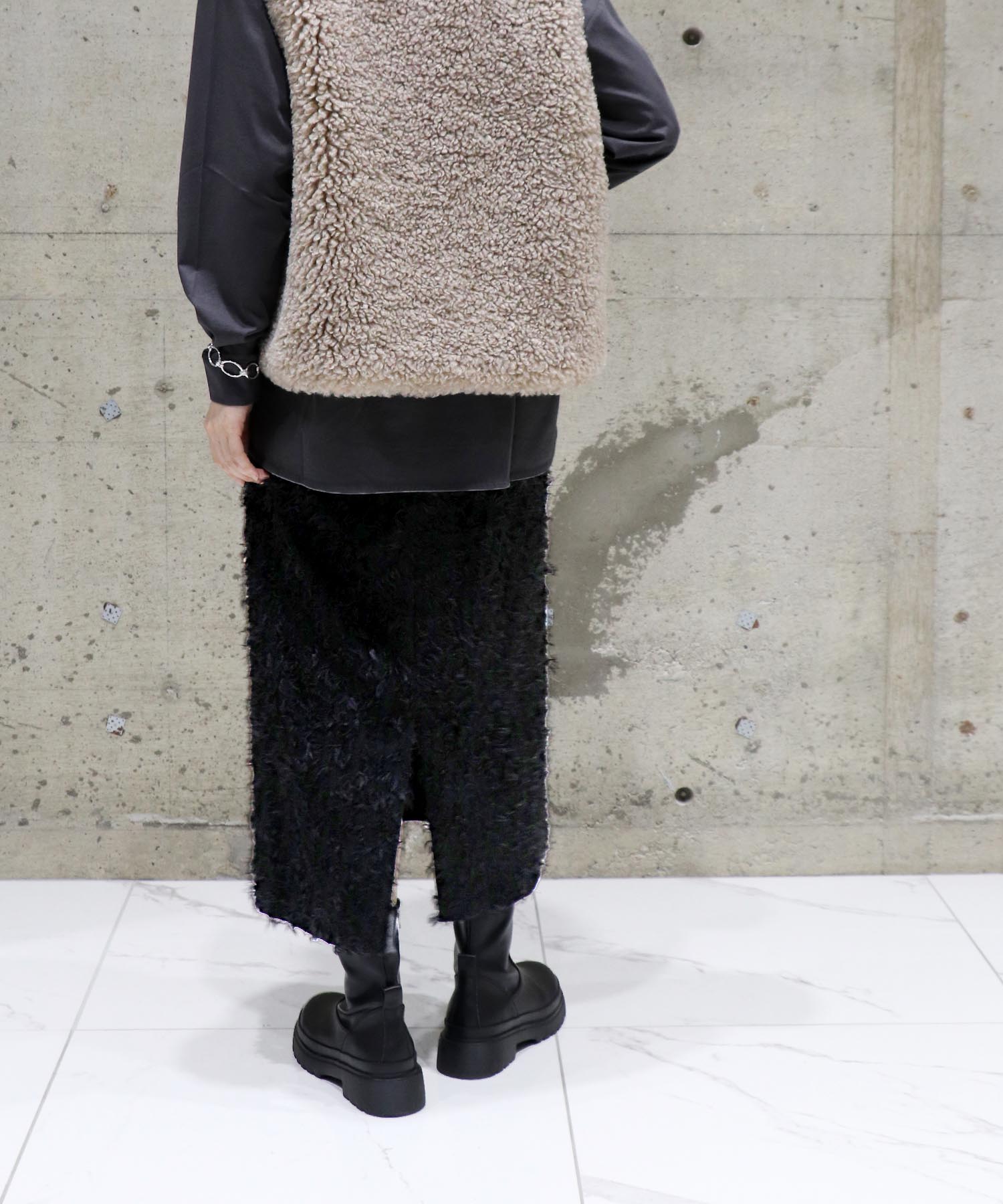 デニムライクカットジャカード　タイトスカート