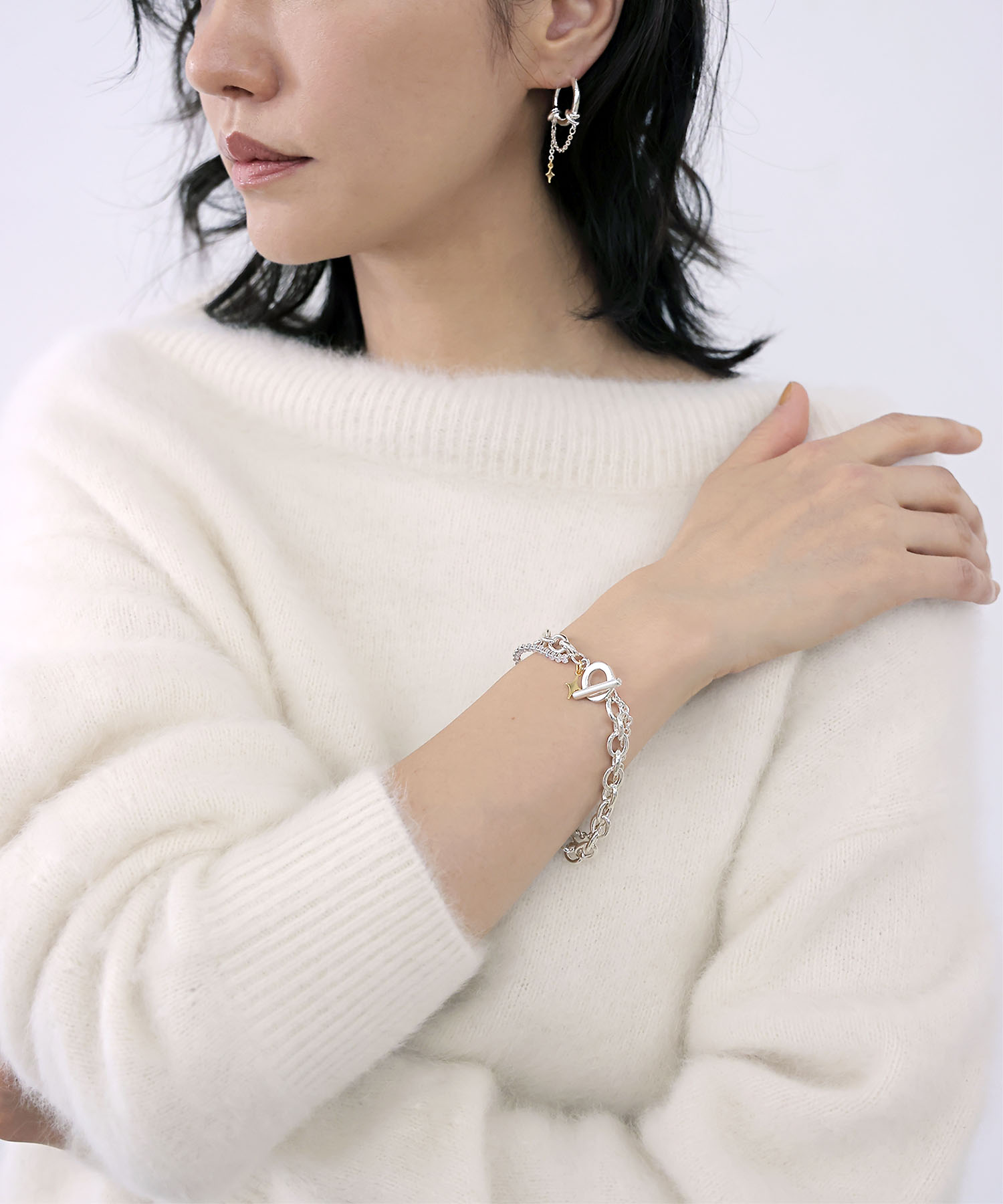 【8月28日予約販売】フォックスカシミヤ オフショルダープルオーバー