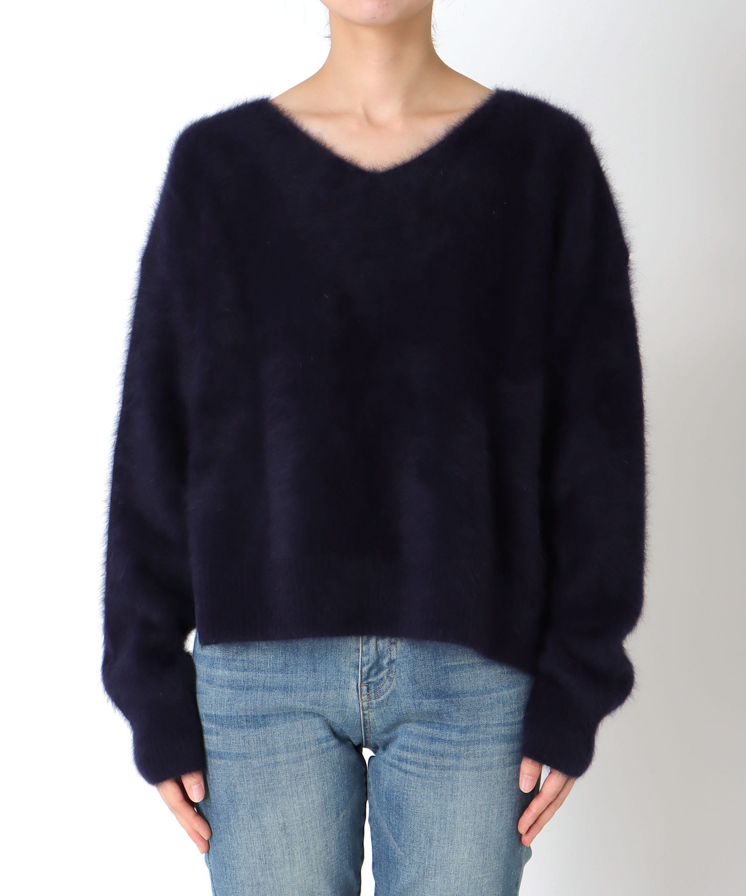 フォックスカシミヤ Vネックプルオーバー