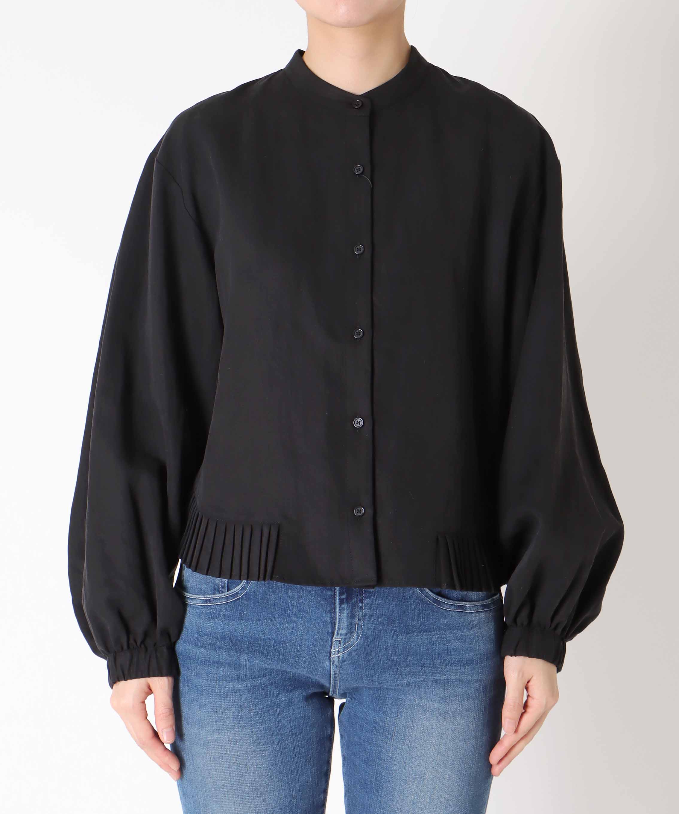 プリーツディティールブラウス