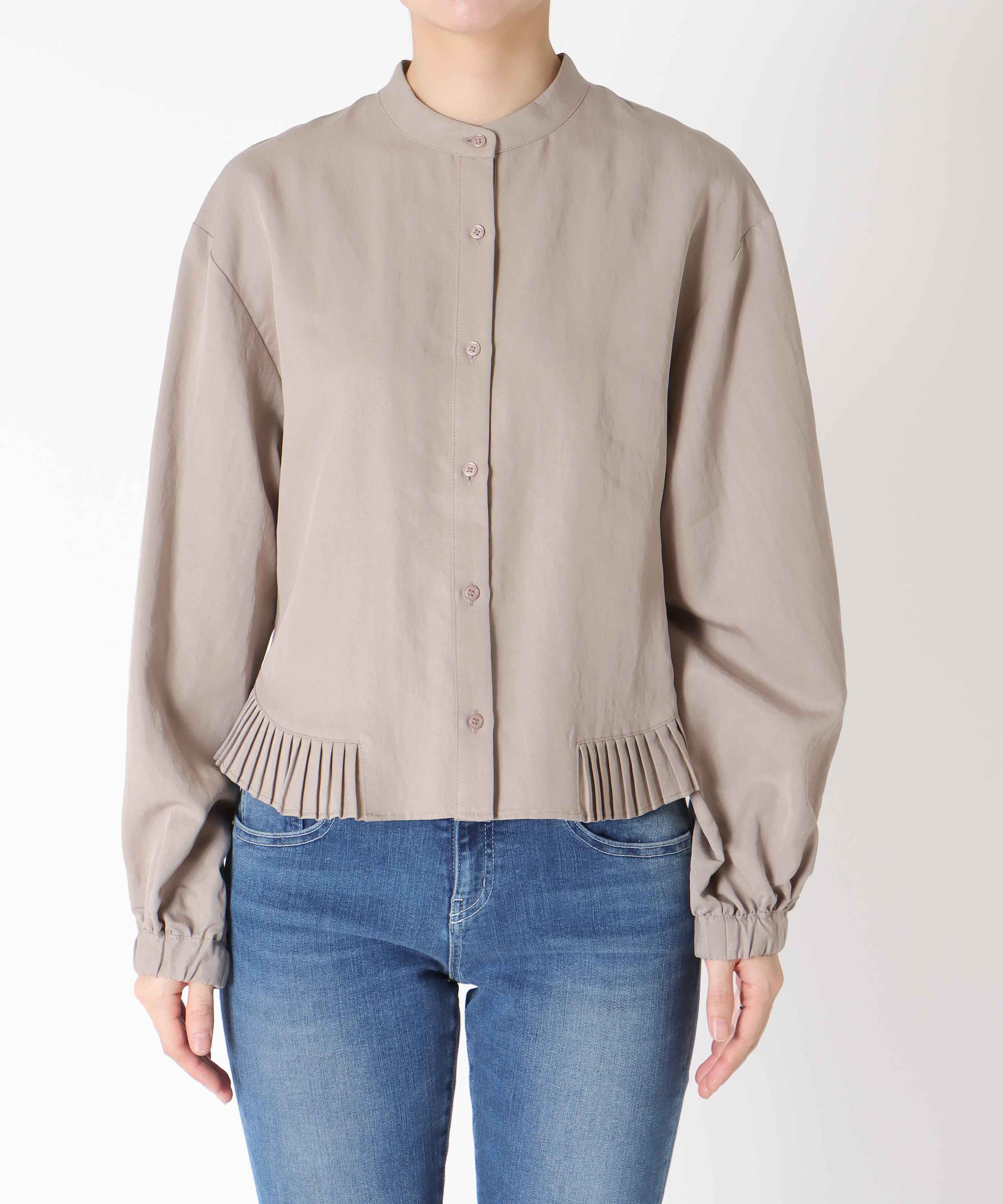 プリーツディティールブラウス