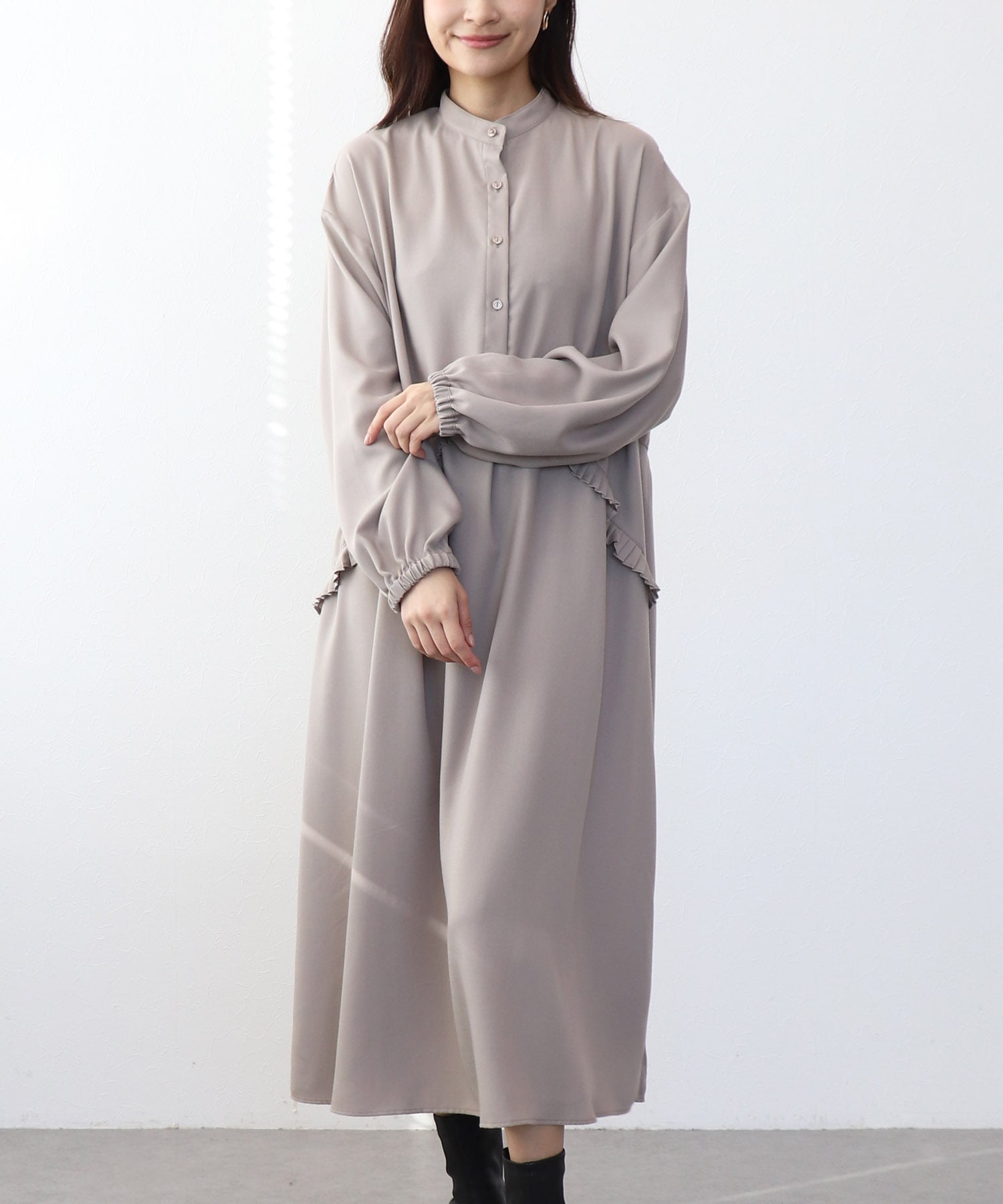 ヘムプリーツワンピース