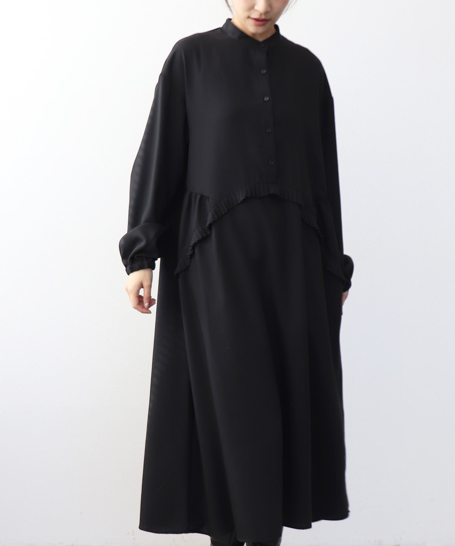 ヘムプリーツワンピース