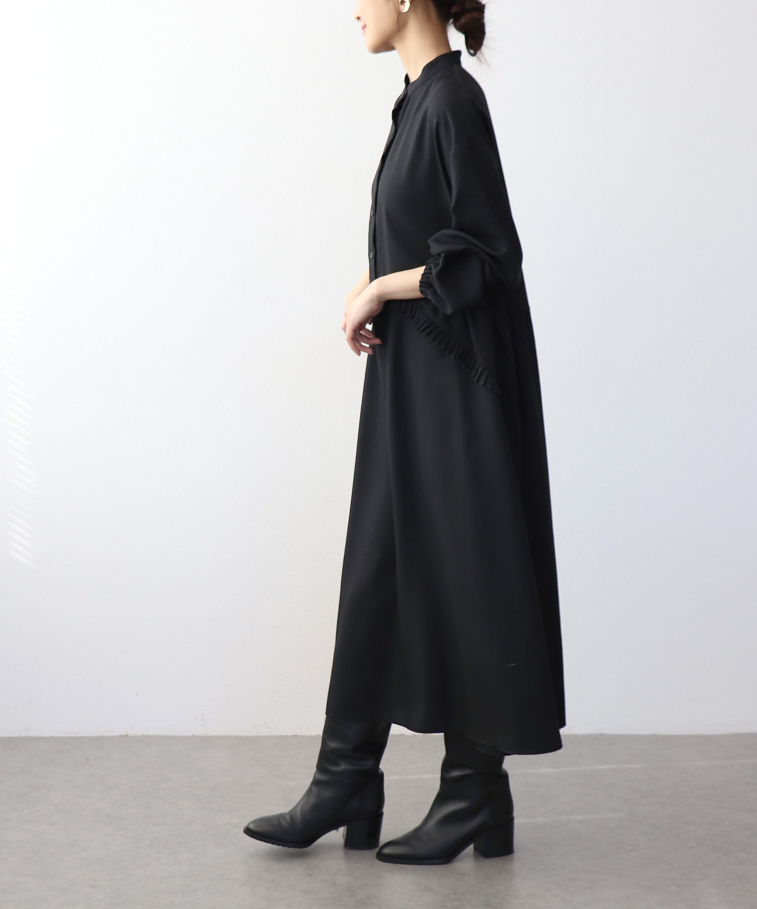 ヘムプリーツワンピース